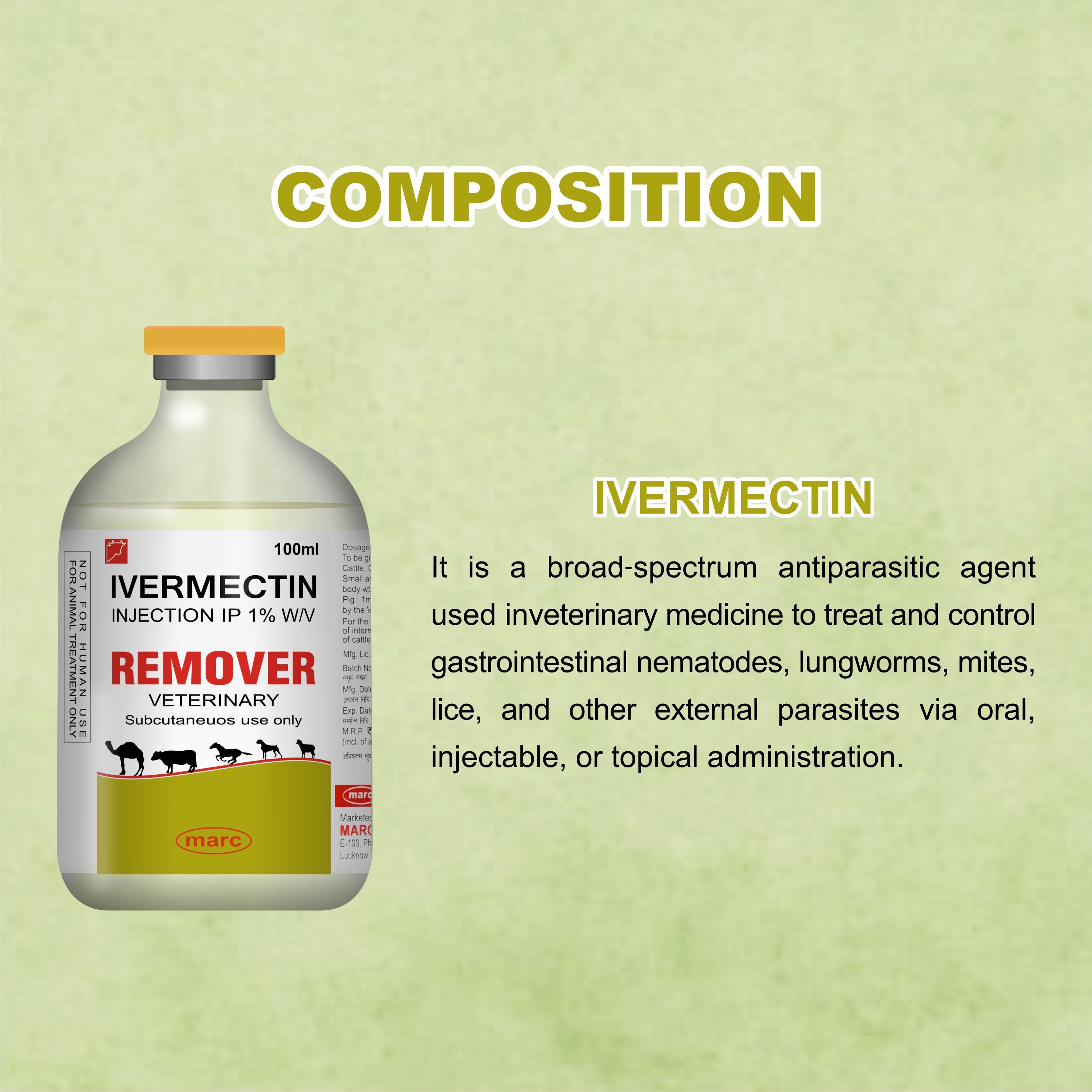 Remover Injection 100ml – Powerful Ivermectin-Based Parasite Control for Livestock