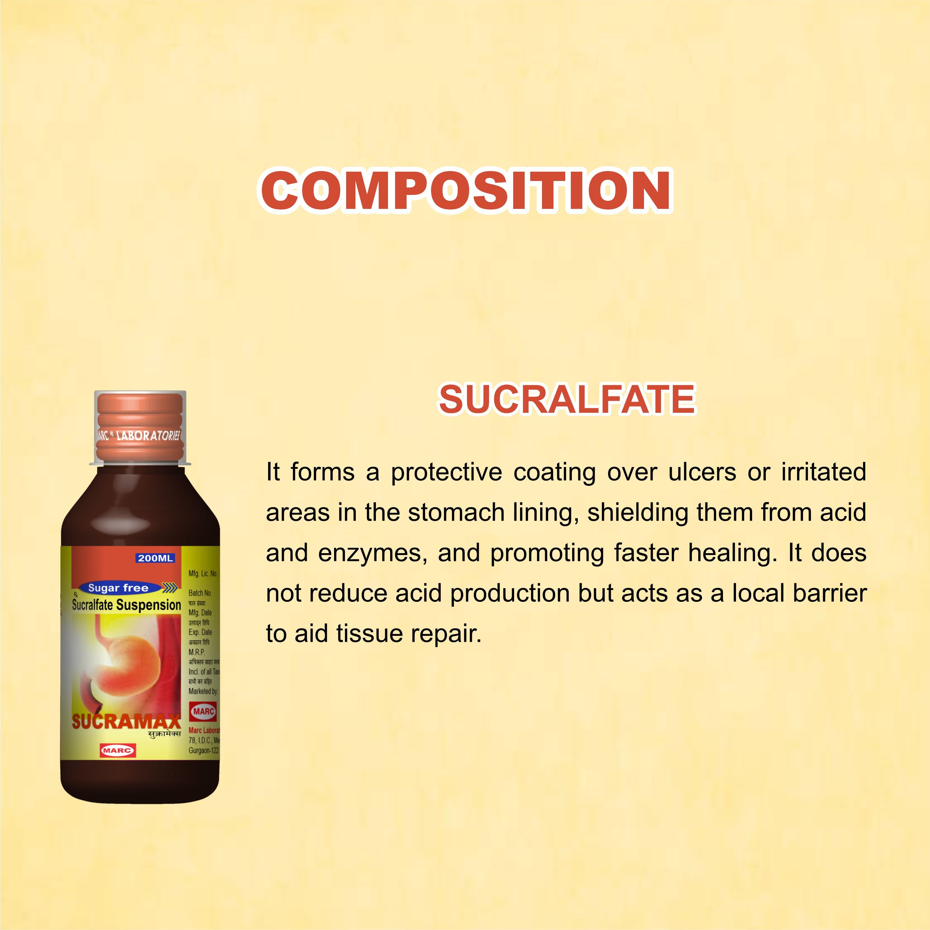 Sucramax Sugar-Free Sucralfate Syrup – Stomach Ulcer & Acid Reflux Relief