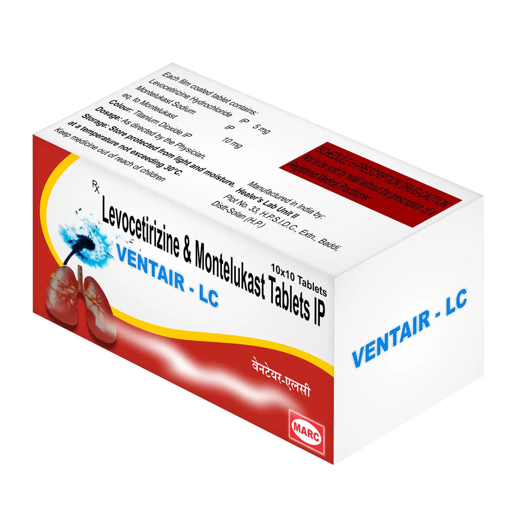 Ventair LC Levocetirizine & Montelukast Tablet – Allergy, Asthma & Allergic Rhinitis Relief