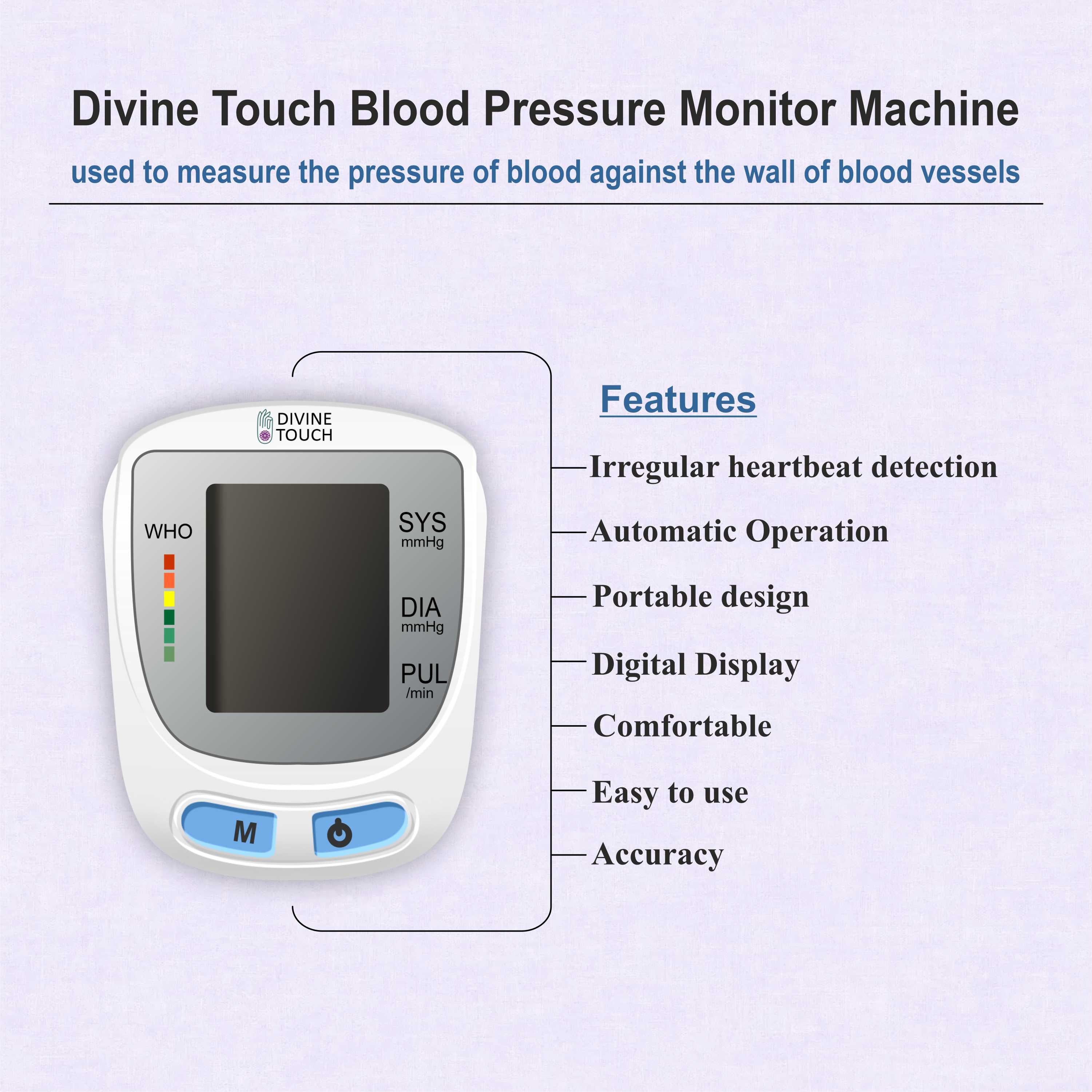 Digital Blood Pressure Monitor – Wrist BP Monitor for Daily Heart Health Tracking
