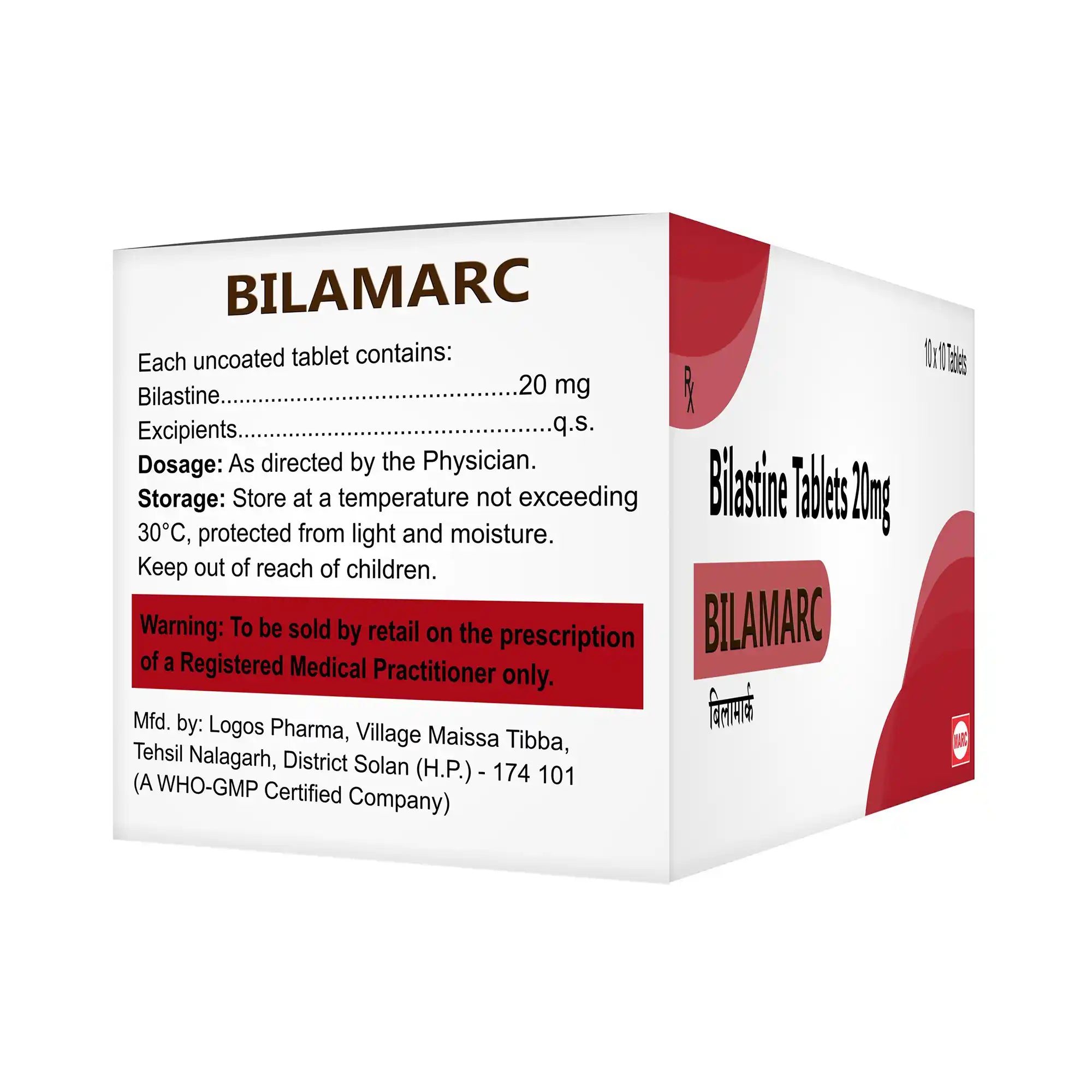 Bilamarc Bilastine Tablet – Non-Drowsy Antihistamine for Allergy, Rhinitis & Urticaria