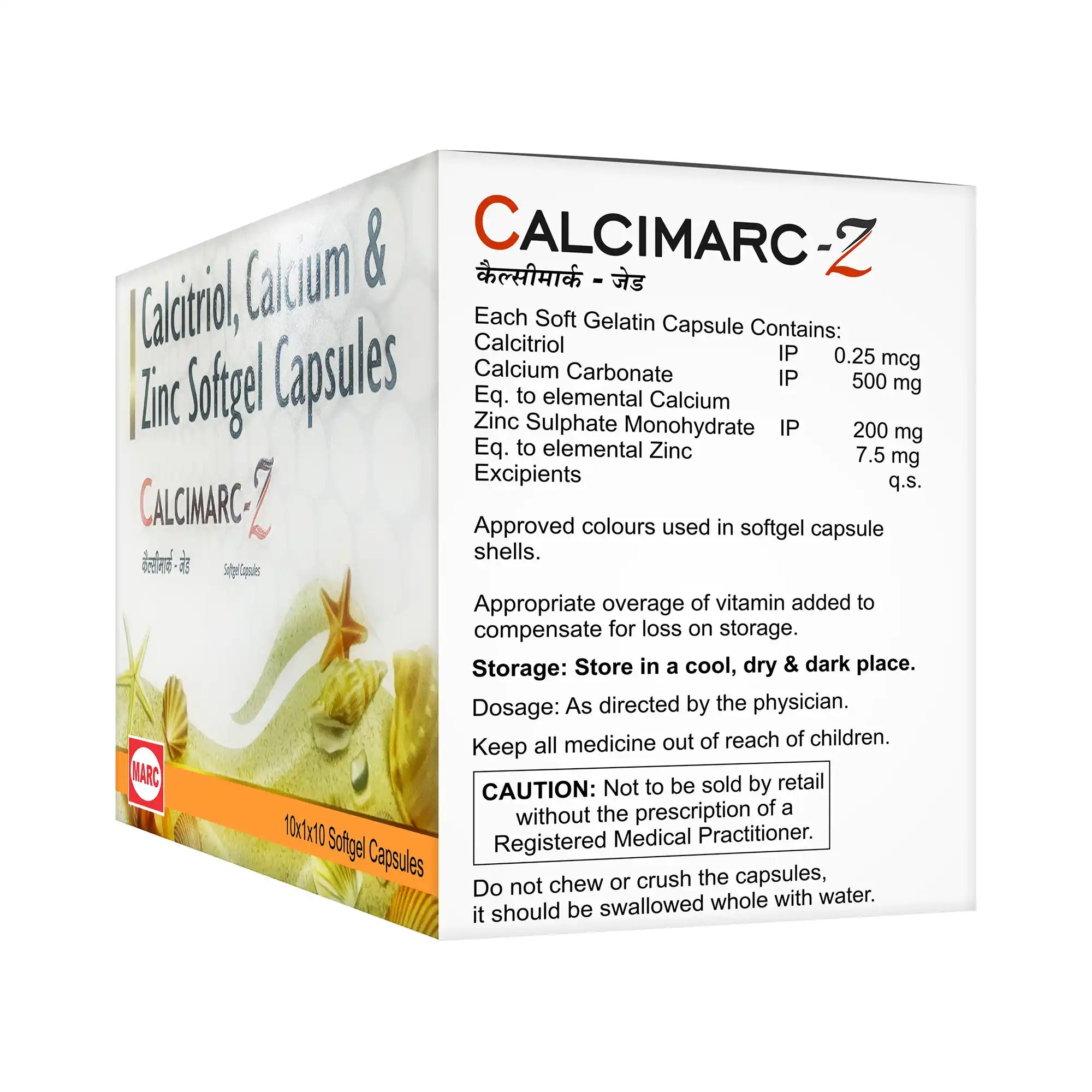 Calcimarc Z Calcium, Zinc & Vitamin D3 Tablet – Bone Strength, Immunity & Mineral Support
