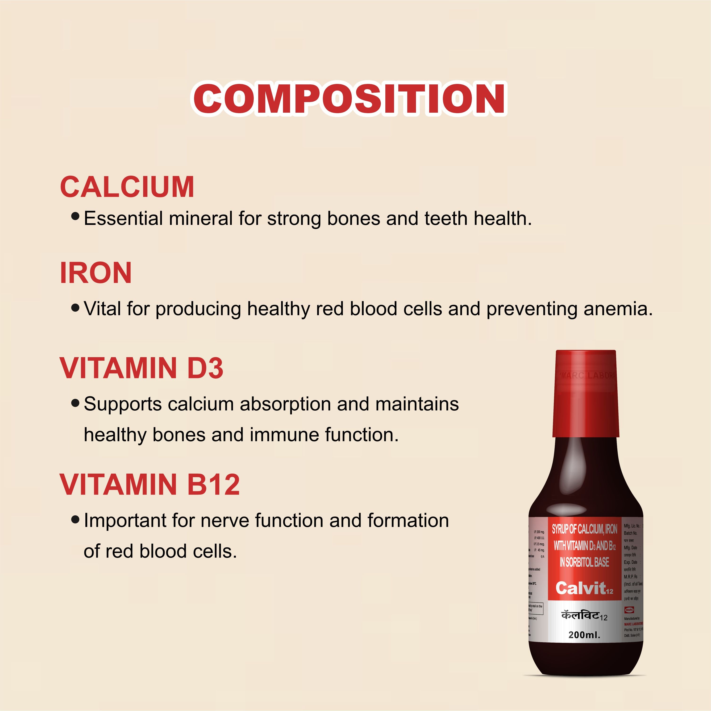 Calvit 12 Syrup 200ml – Boosting Immunity with a Powerful Blend of Essential Nutrients