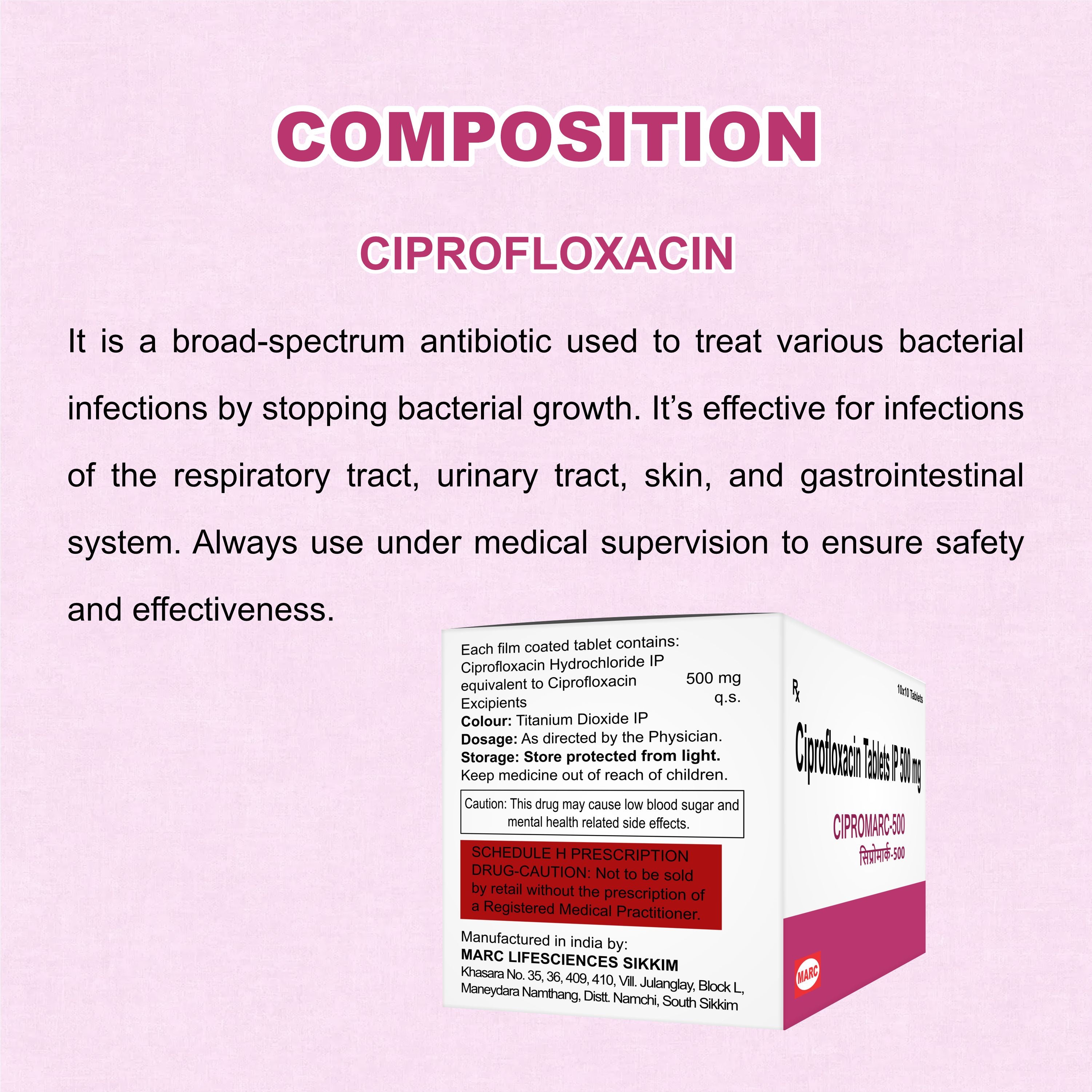 Cipromarc 500mg – Trusted Antibiotic for Fast Bacterial Infection Relief