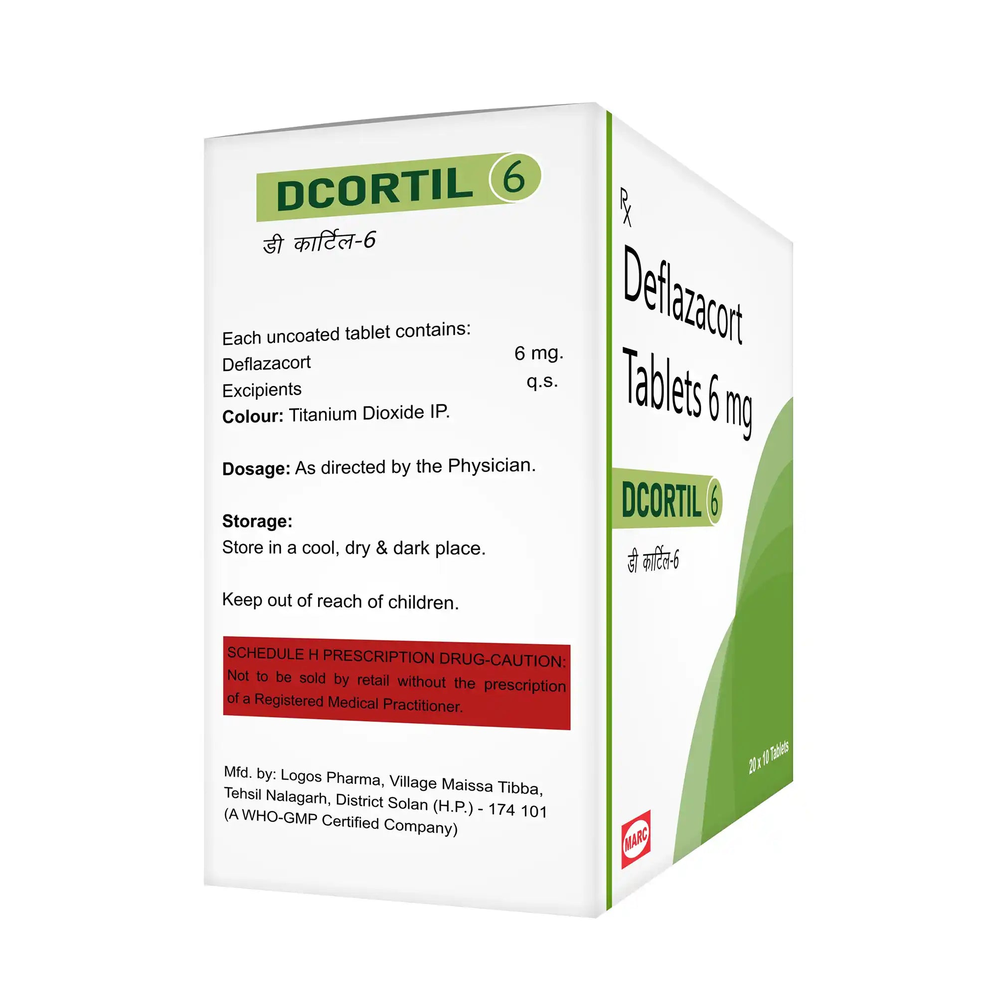 Dcortil-6 Deflazacort 6mg Tablet – Inflammation, Allergy & Autoimmune Condition Management