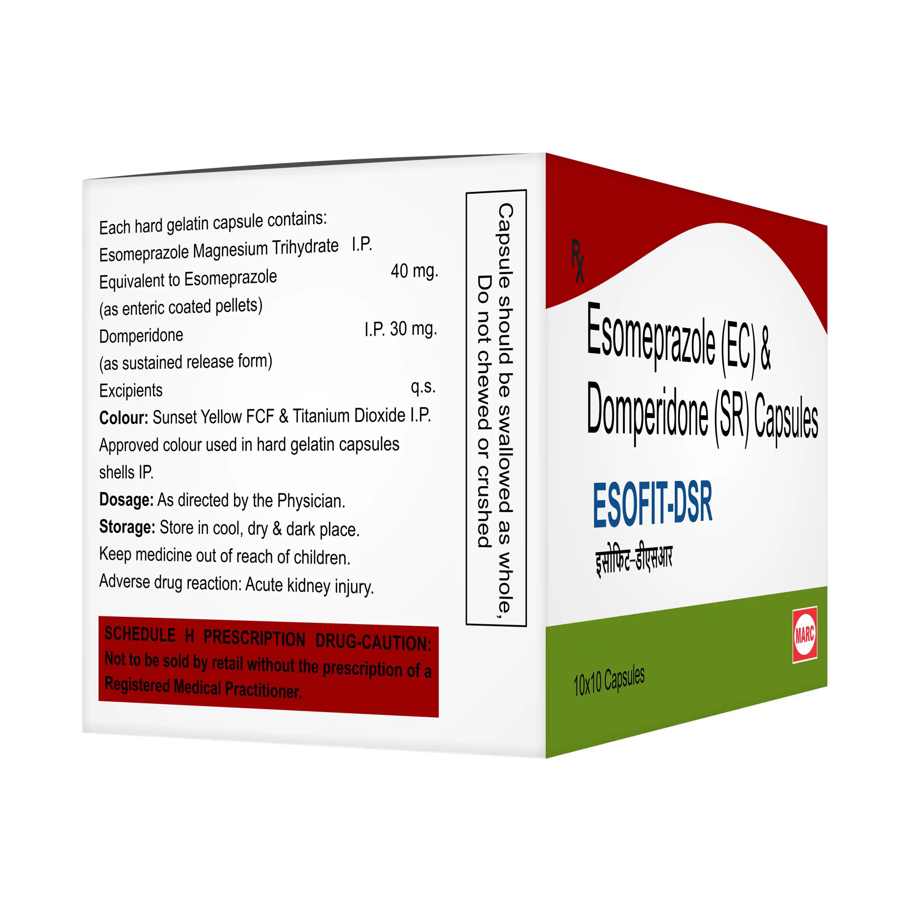 Esofit DSR Esomeprazole & Domperidone Capsule – Acidity, Nausea & Functional Dyspepsia Relief