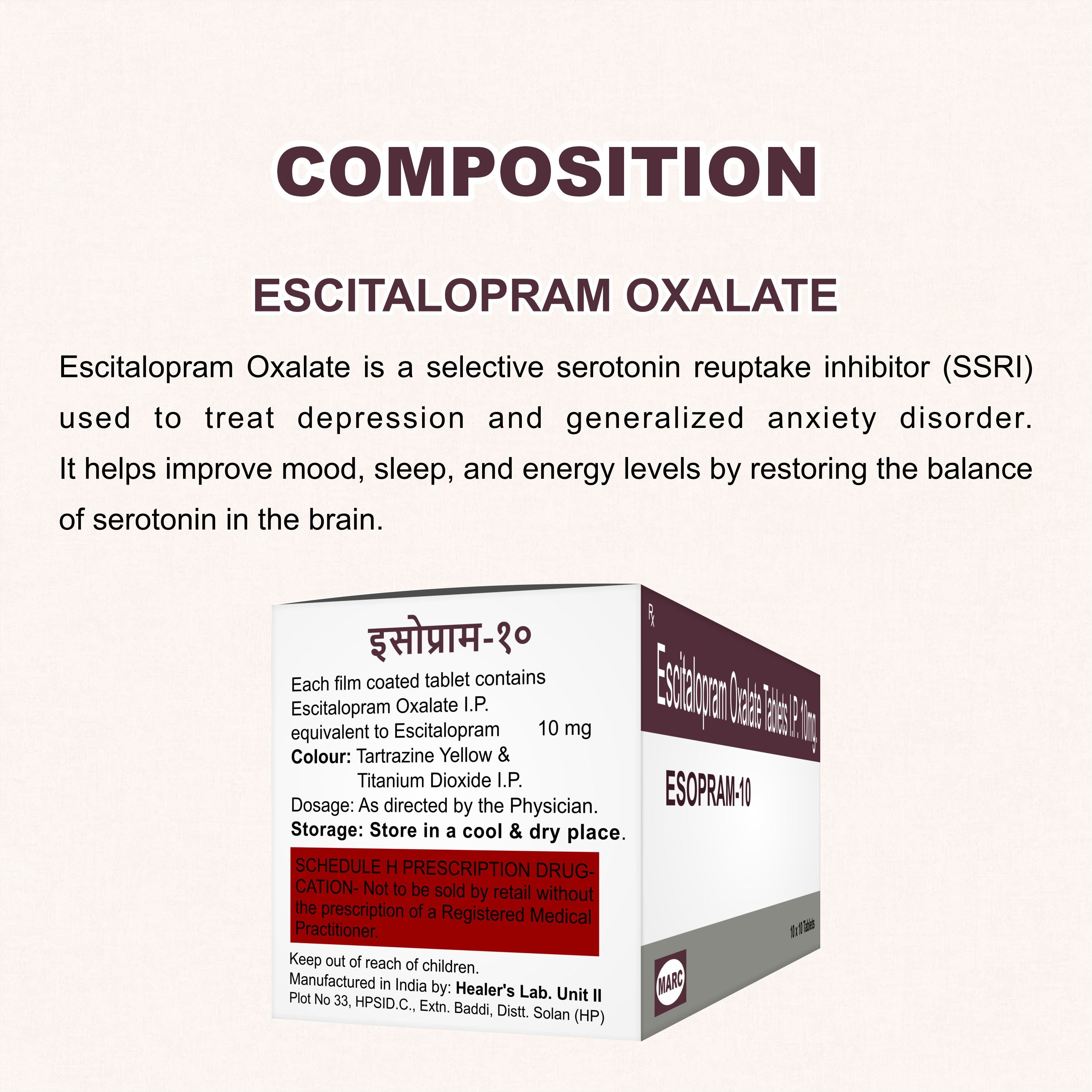 Esopram 10 Tablets – Calm Mind & Balanced Mood