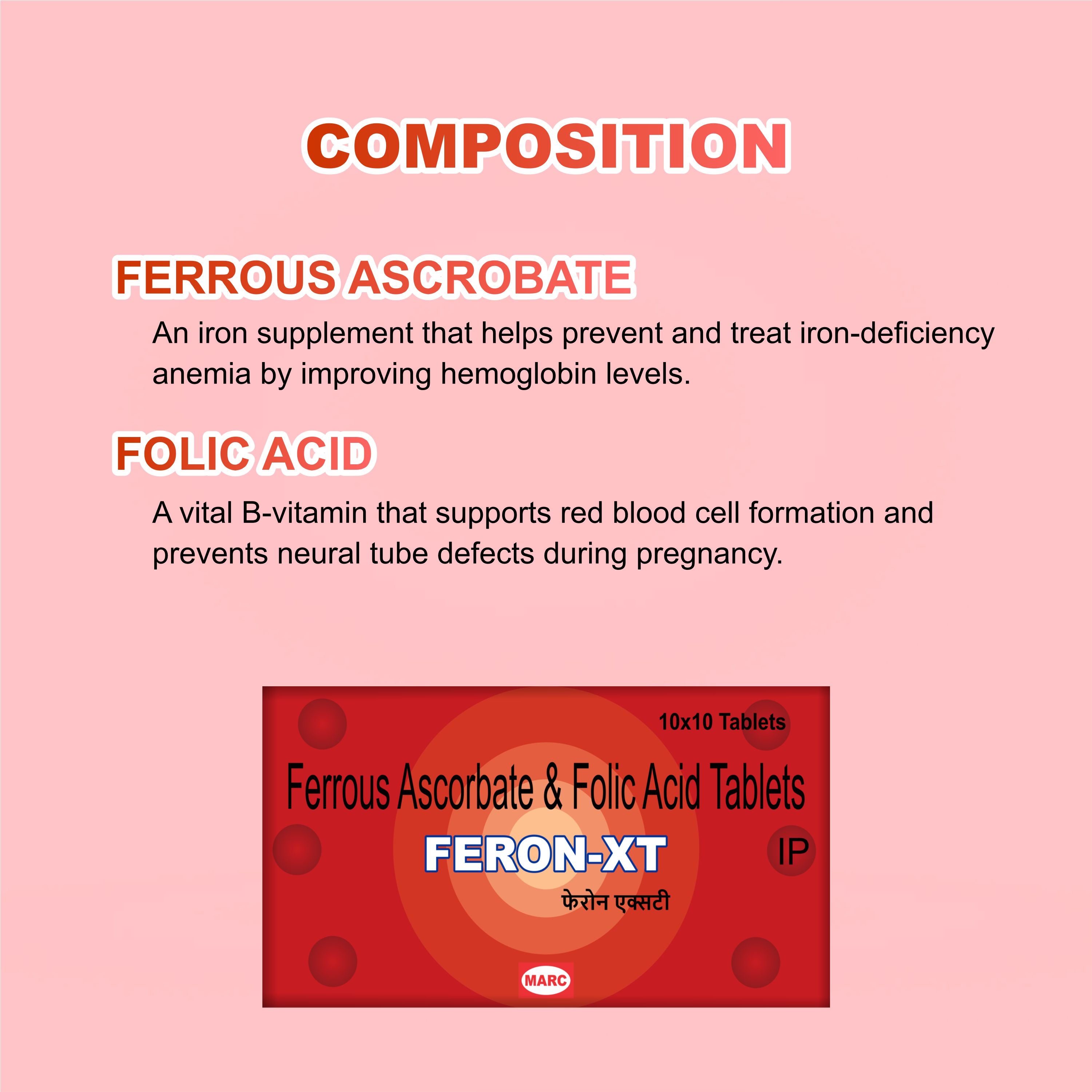 Feron XT Tablet – Advanced Iron & Folic Acid Supplement