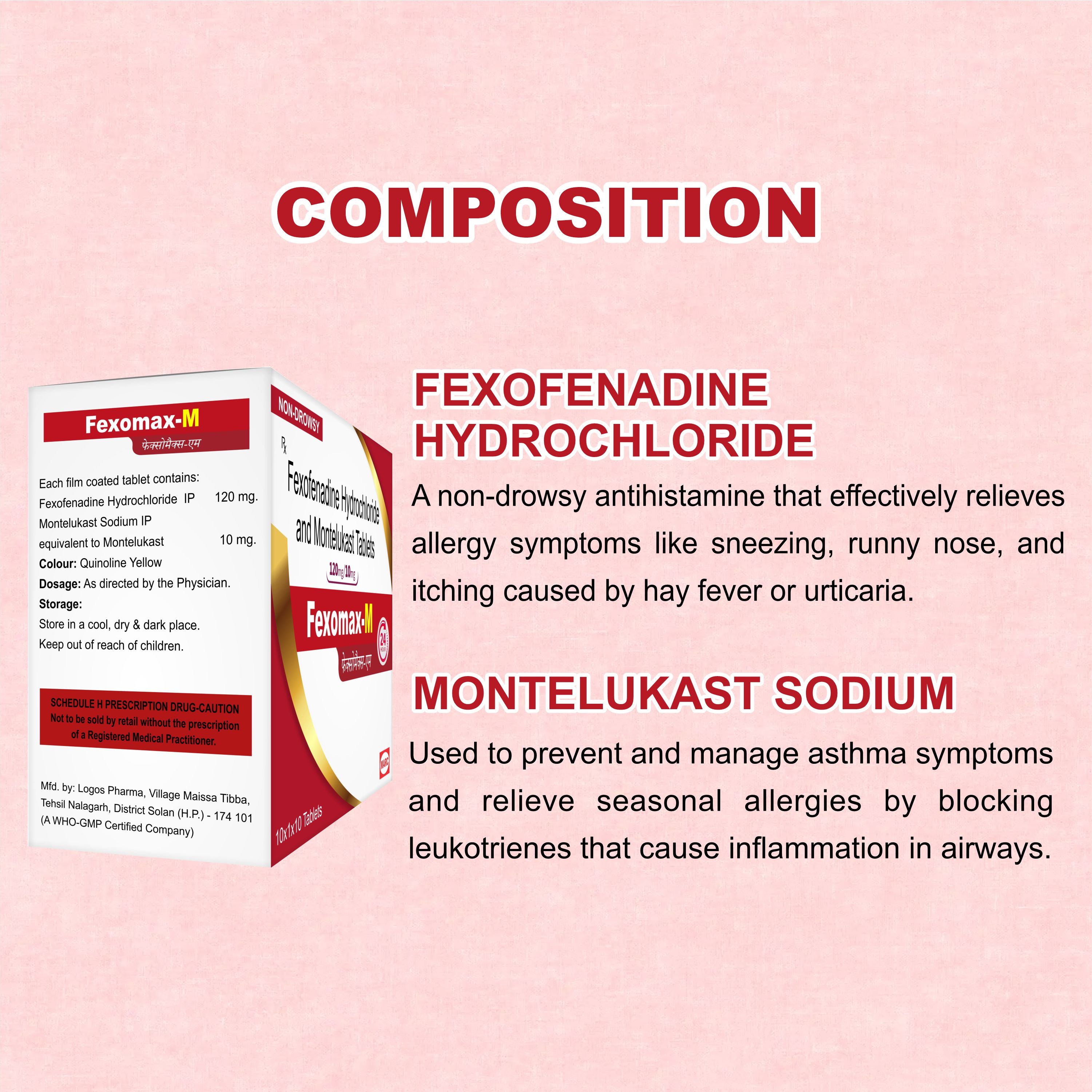 Marc Fexomax M Tablet – Effective Relief from Allergies & Asthma Symptoms