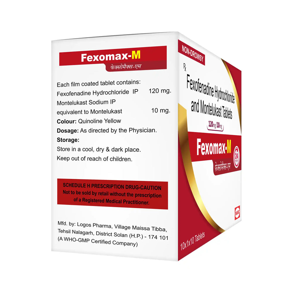 Fexomax-M Fexofenadine & Montelukast Tablet – Allergy, Rhinitis & Urticaria Relief