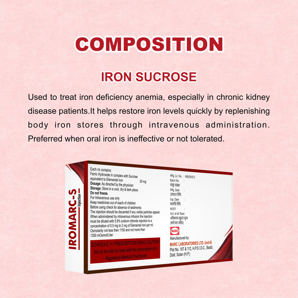 Iromarc S Injection – Trusted Iron Support for Anemia Management