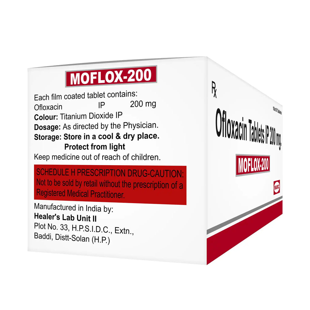 Moflox-200 Moxifloxacin 200mg Tablet – Mild Respiratory & Skin Bacterial Infection Treatment