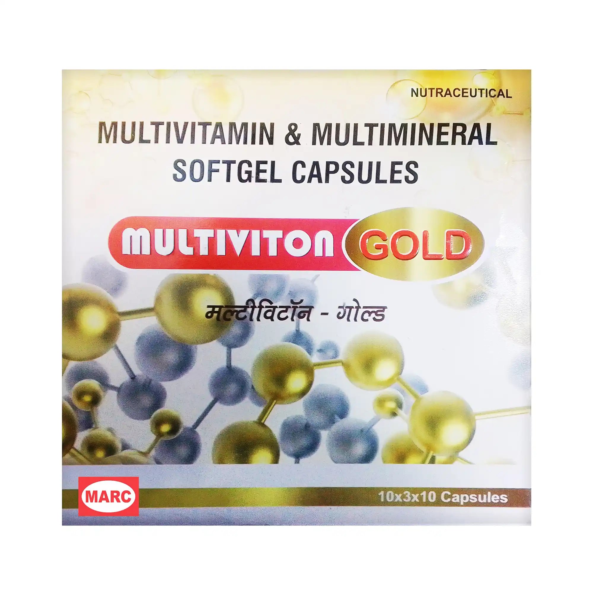 Multiviton Gold Multivitamin, Ginseng & Antioxidant Capsule – Premium Daily Health & Energy