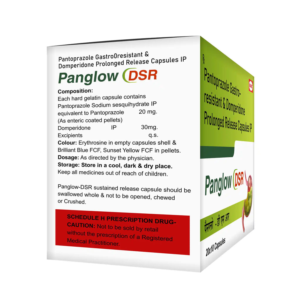 Panglow DSR Pantoprazole & Domperidone Capsule – Acidity, Bloating & GERD Management
