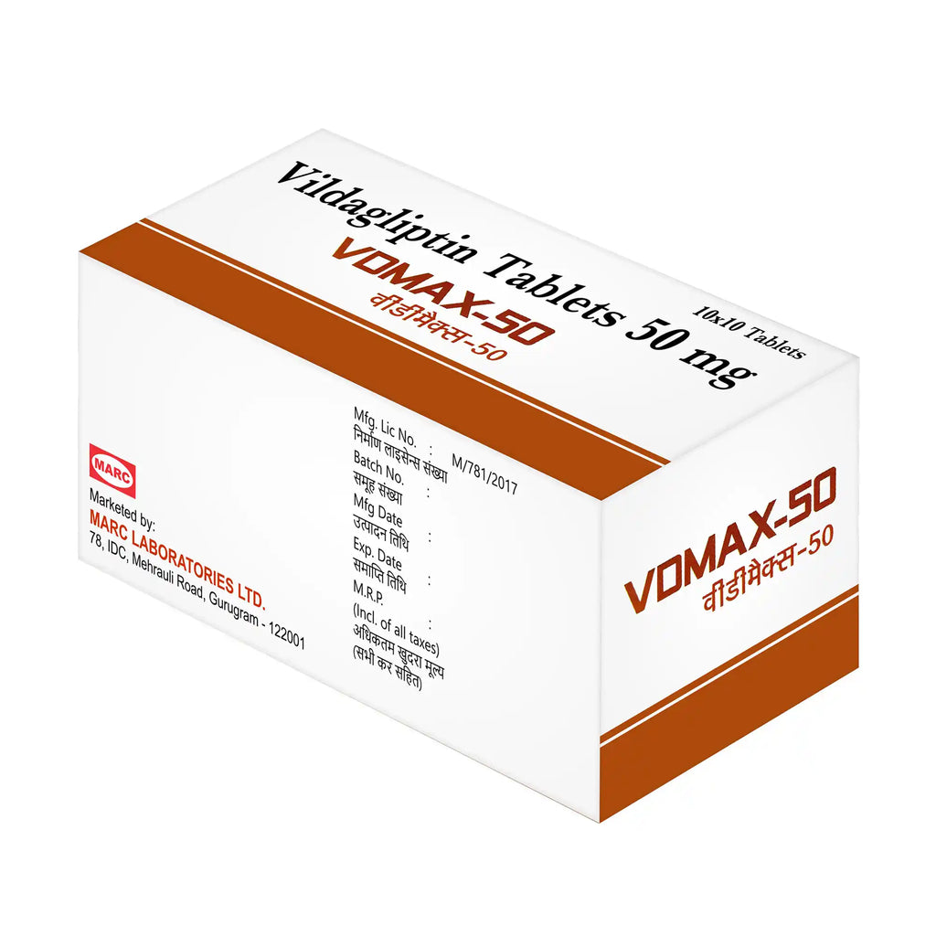 Vdmax-50-Vildagliptin 50mg Tablet: Helps to Control Blood Sugar in Type 2 Diabetes