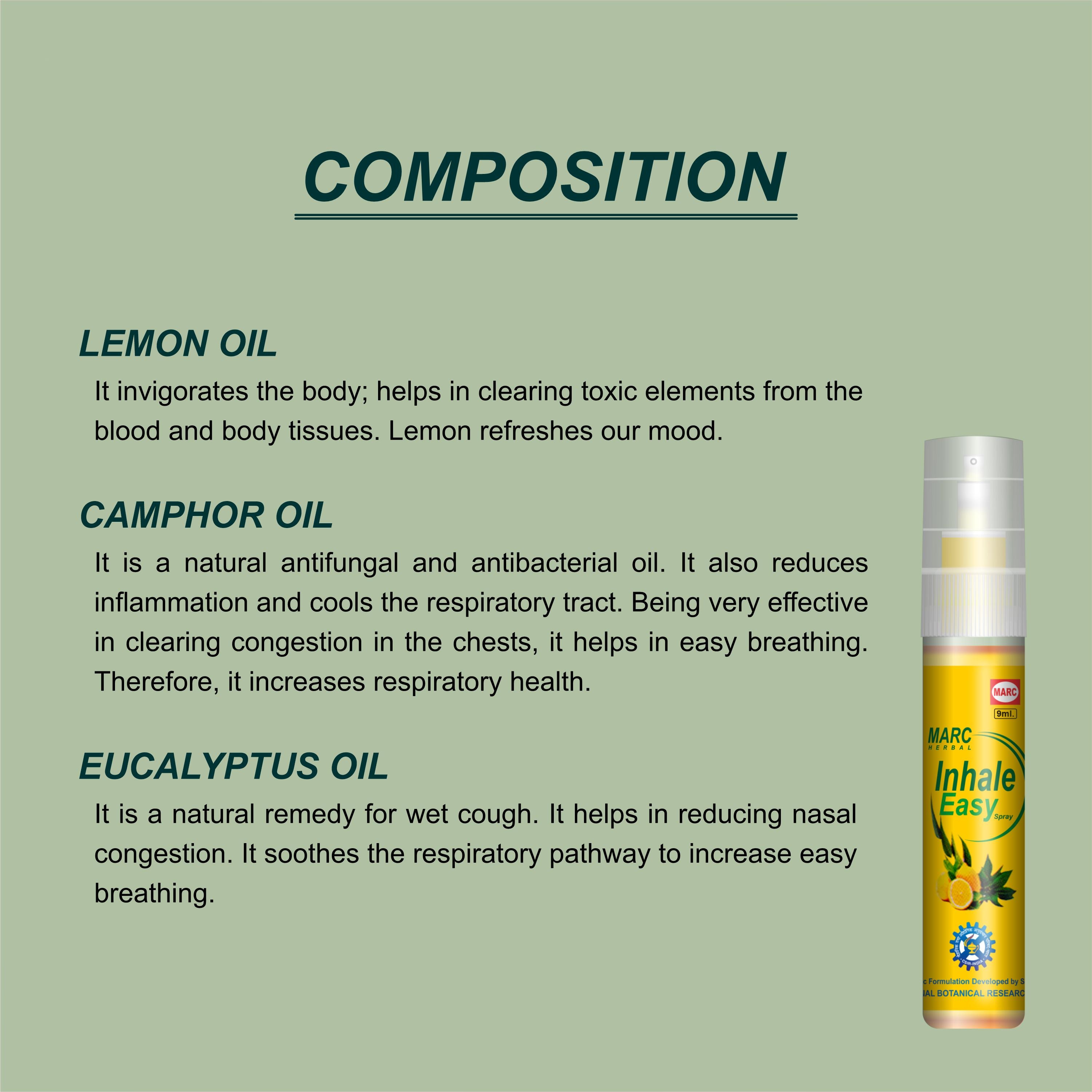 Marc Inhale Easy Spray – Instant Relief for Nasal Congestion & Easy Breathing