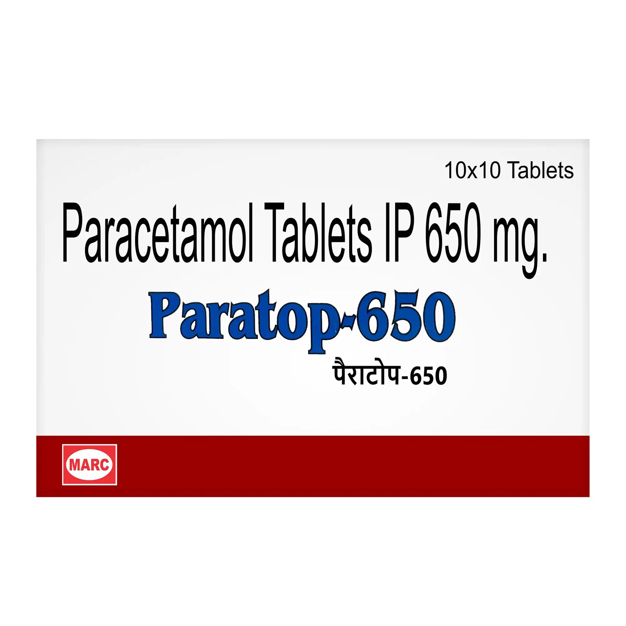 Paratop 650mg – Fast & Effective Pain Relief & Fever Reducer