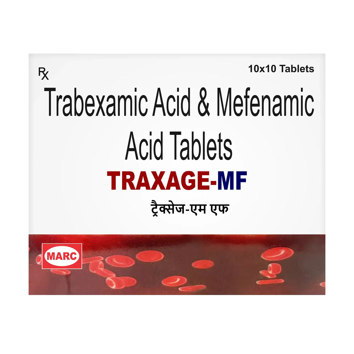 Traxage MF Tranexamic Acid & Mefenamic Acid Tablet –Helps reduce heavy menstrual bleeding and relieves period pain, providing effective relief and improving comfort during menstruation when used as prescribed.