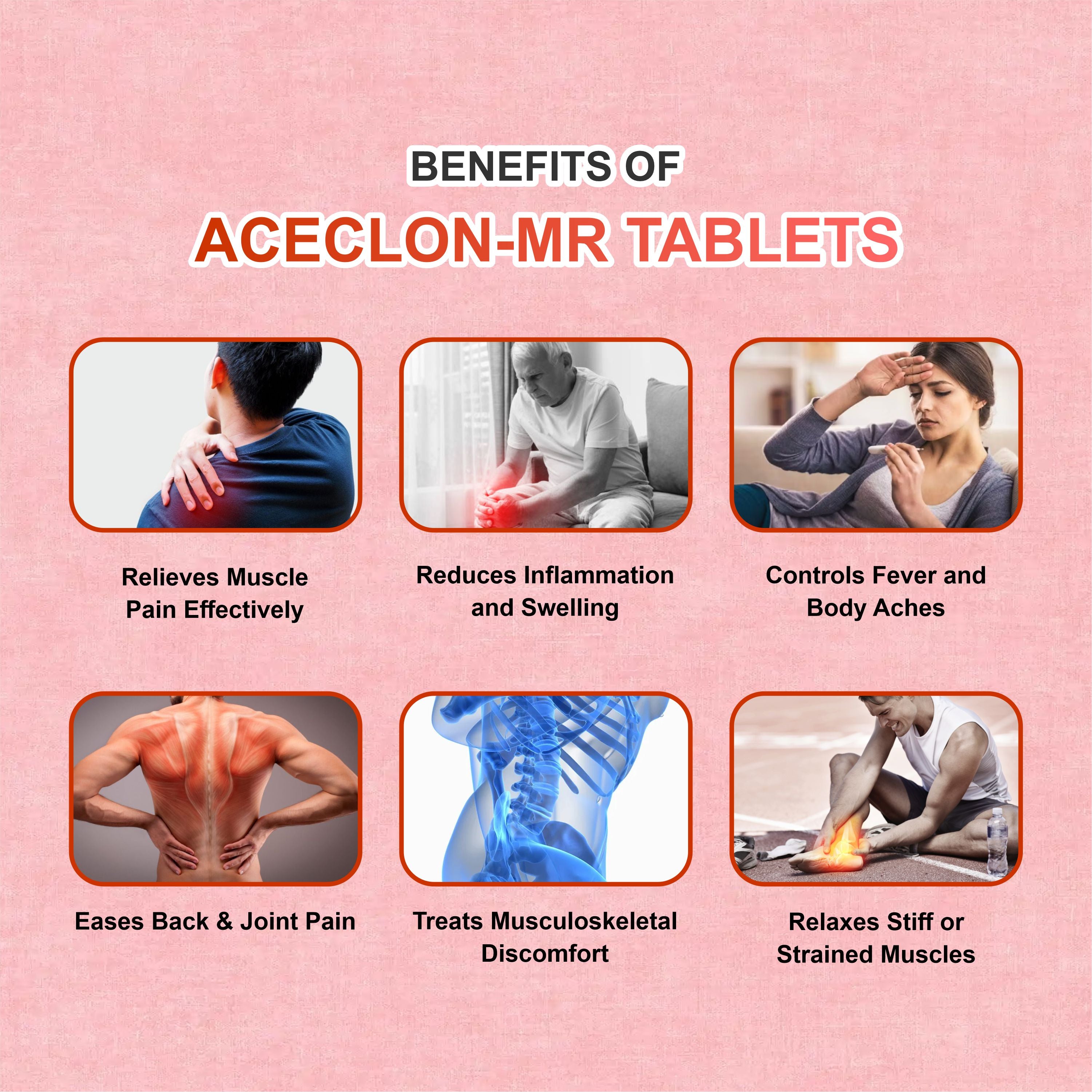 Marc Aceclon MR Tablets – Triple Action Formula for Pain, Inflammation & Muscle Spasm Relief