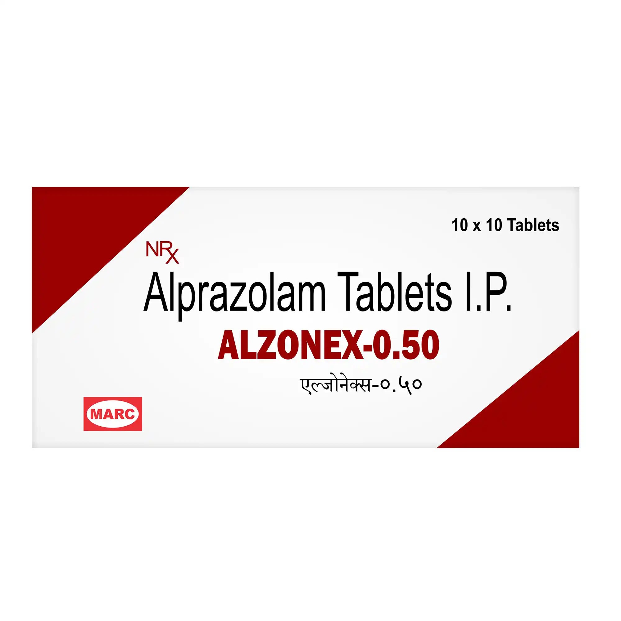Alzonex 0.5mg Alprazolam Tablet – Moderate Anxiety, Panic Attacks & Sleep Disturbance