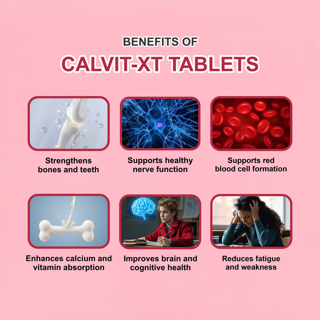 Calvit XT Tablet – Advanced Bone & Nerve Health Supplement(1Box)