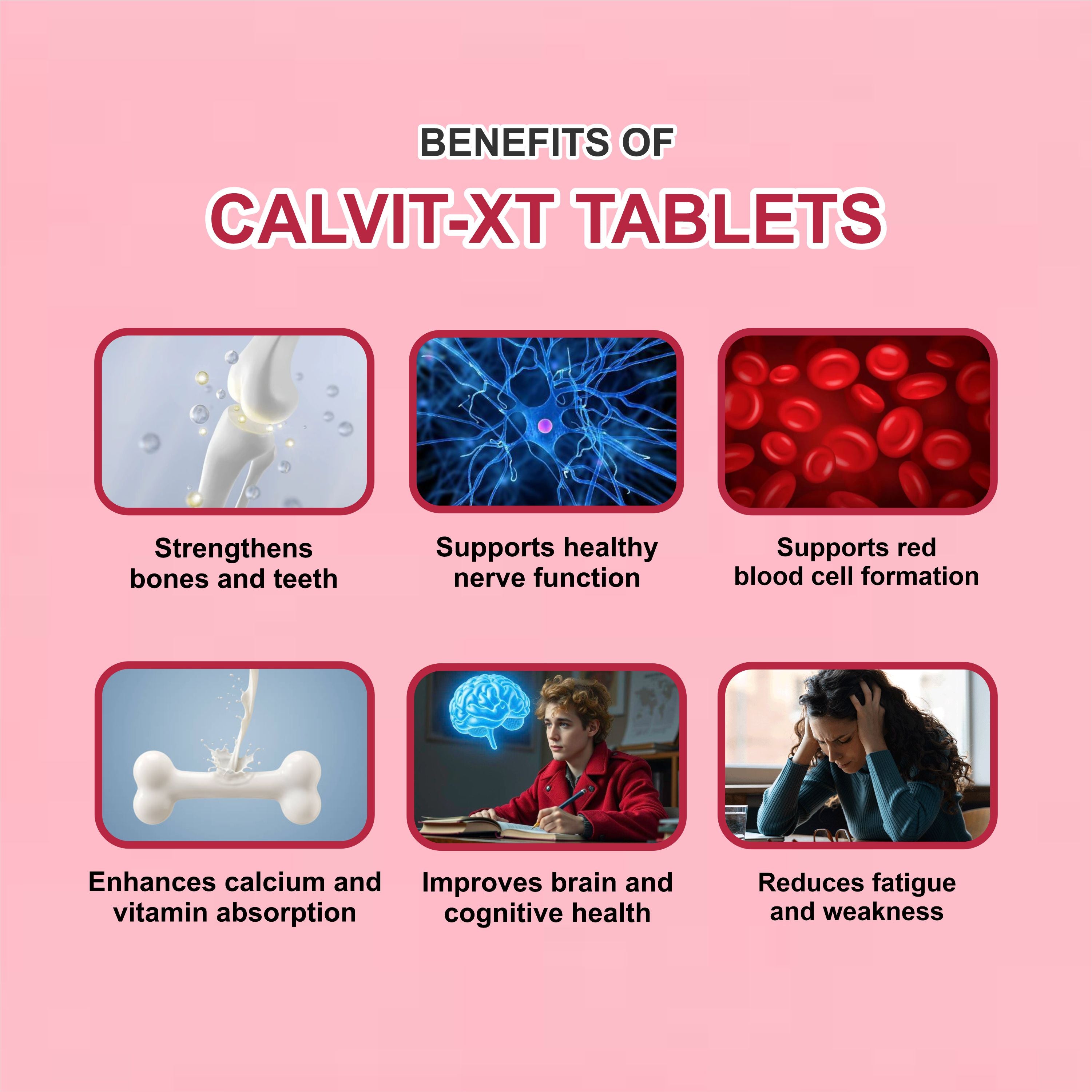 Calvit XT Tablet – Advanced Bone & Nerve Health Supplement(1Box)