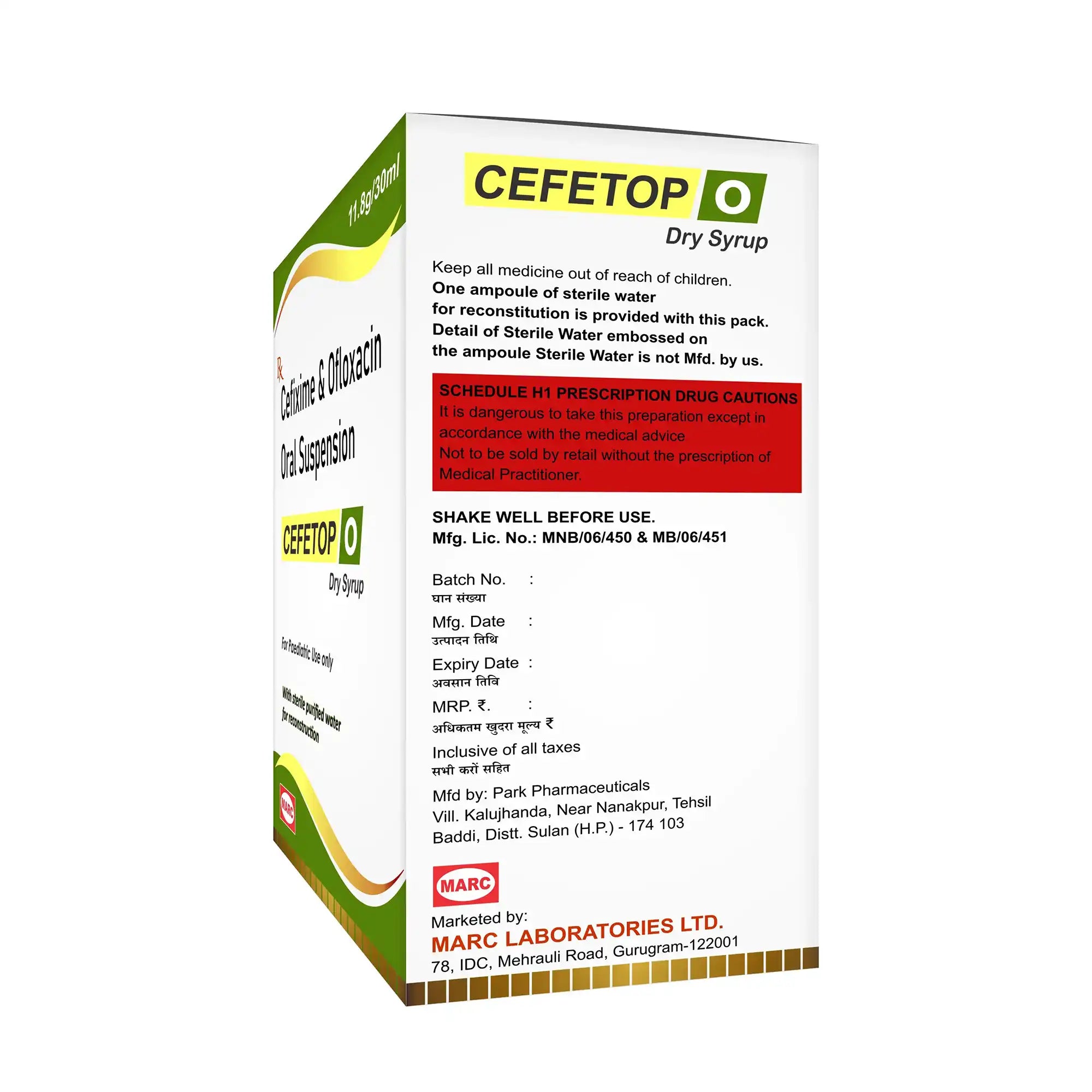 Cefetop-O Cefpodoxime & Ofloxacin Dry Syrup – Pediatric Antibiotic for Ear, Throat & UTI