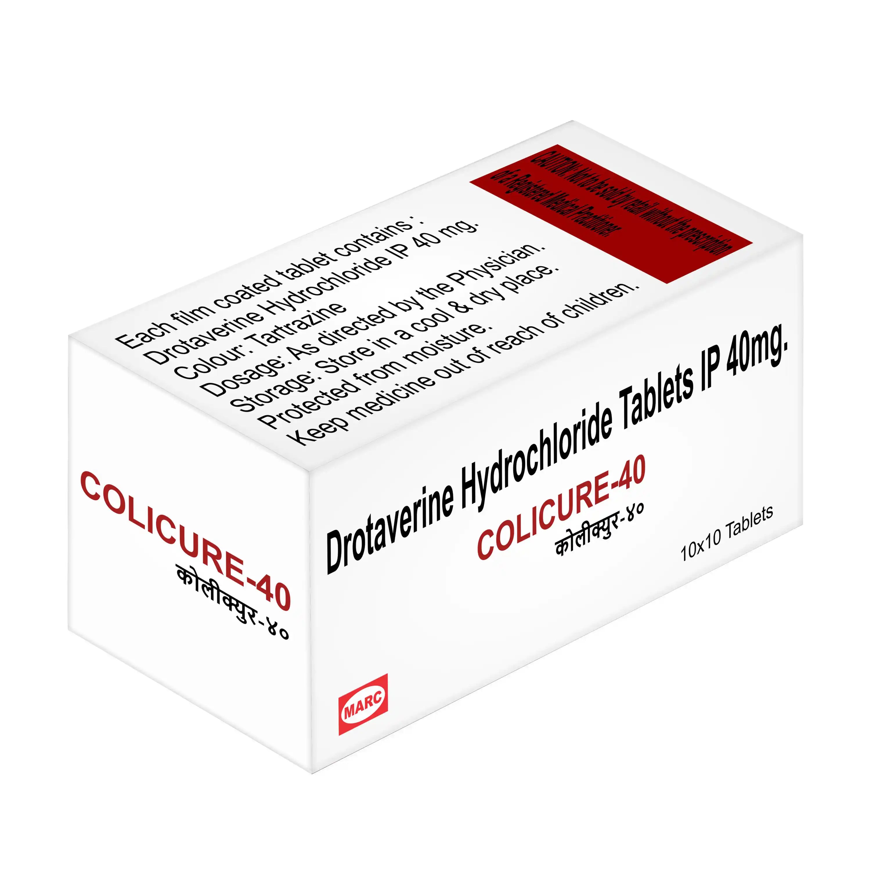 Colicure-40 Drotaverine 40mg Tablet – Mild Abdominal Cramps & Muscle Spasm Relief