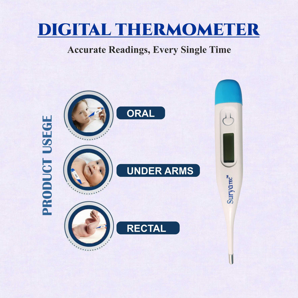 Digital Thermometer – Fast & Accurate Fever Check Thermometer for All Ages