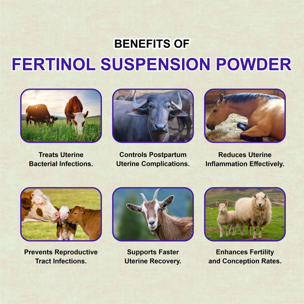 Fertinol I.U – Advanced Antibiotic for Livestock Reproductive Health (Pack of 2)