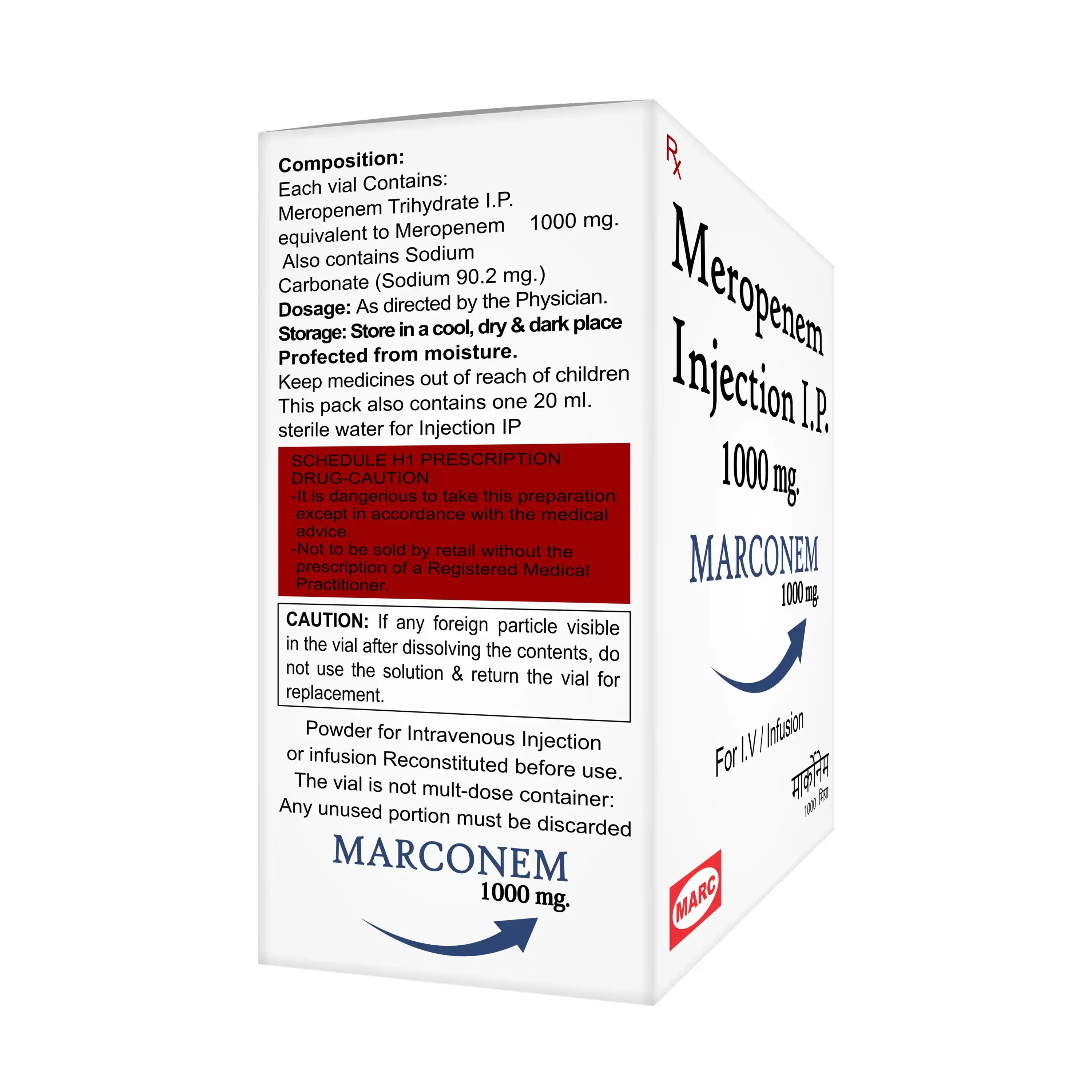 Marconem Meropenem Injection – Critical Care Carbapenem Antibiotic for Drug-Resistant Infections