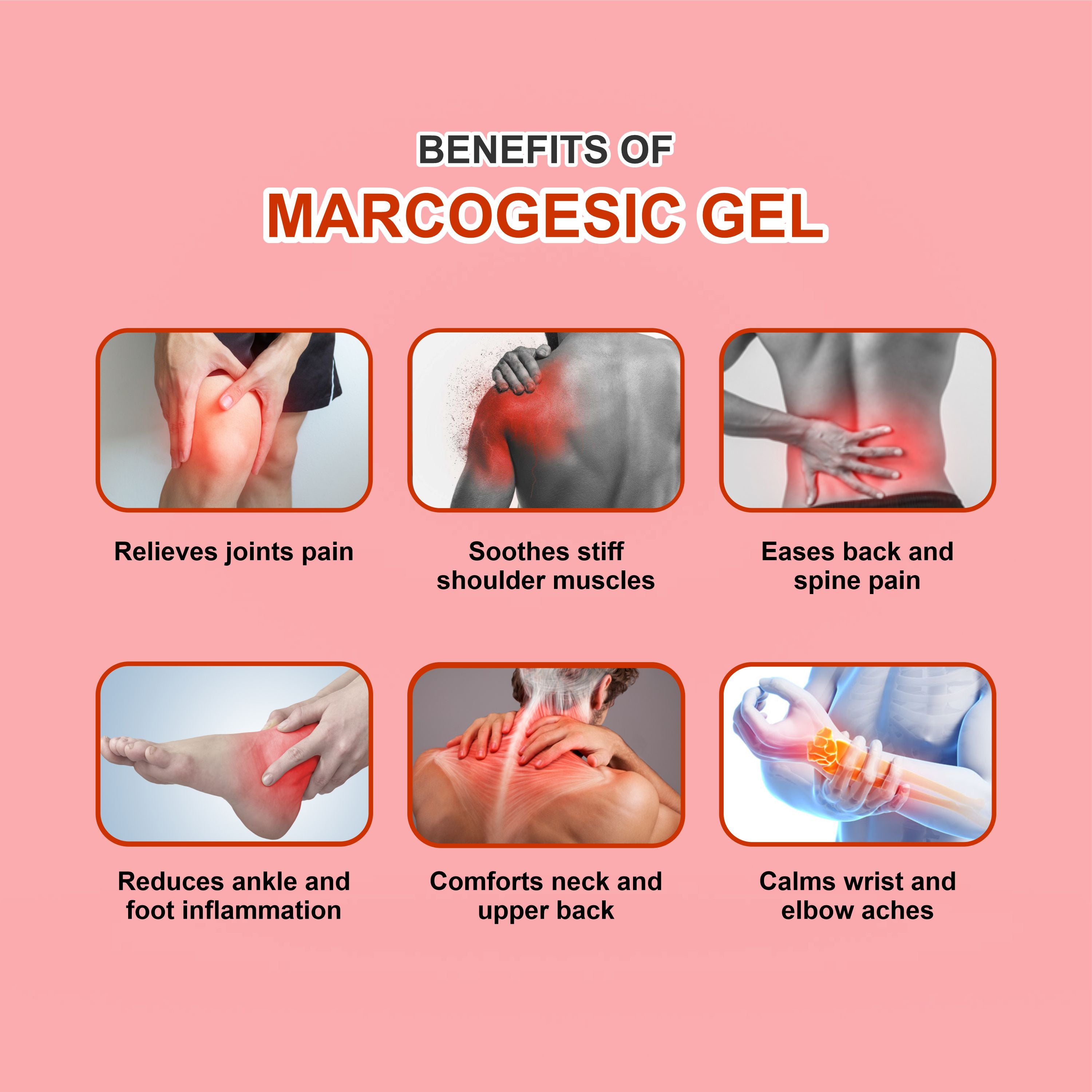 Marcogesic Gel 30g (Pack of 2) – Fast Relief for Joint Pain, Muscle Soreness, Sprains & Backache