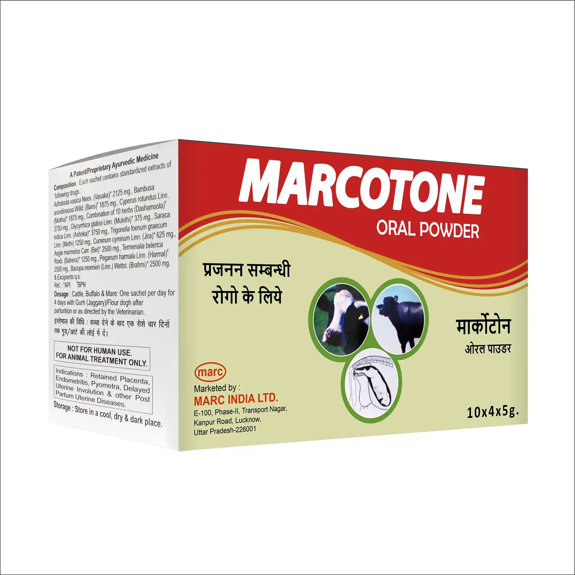 Marcotone Veterinary Tonic Oral Powder 5gm – Energy, Growth & Health Supplement for Livestock