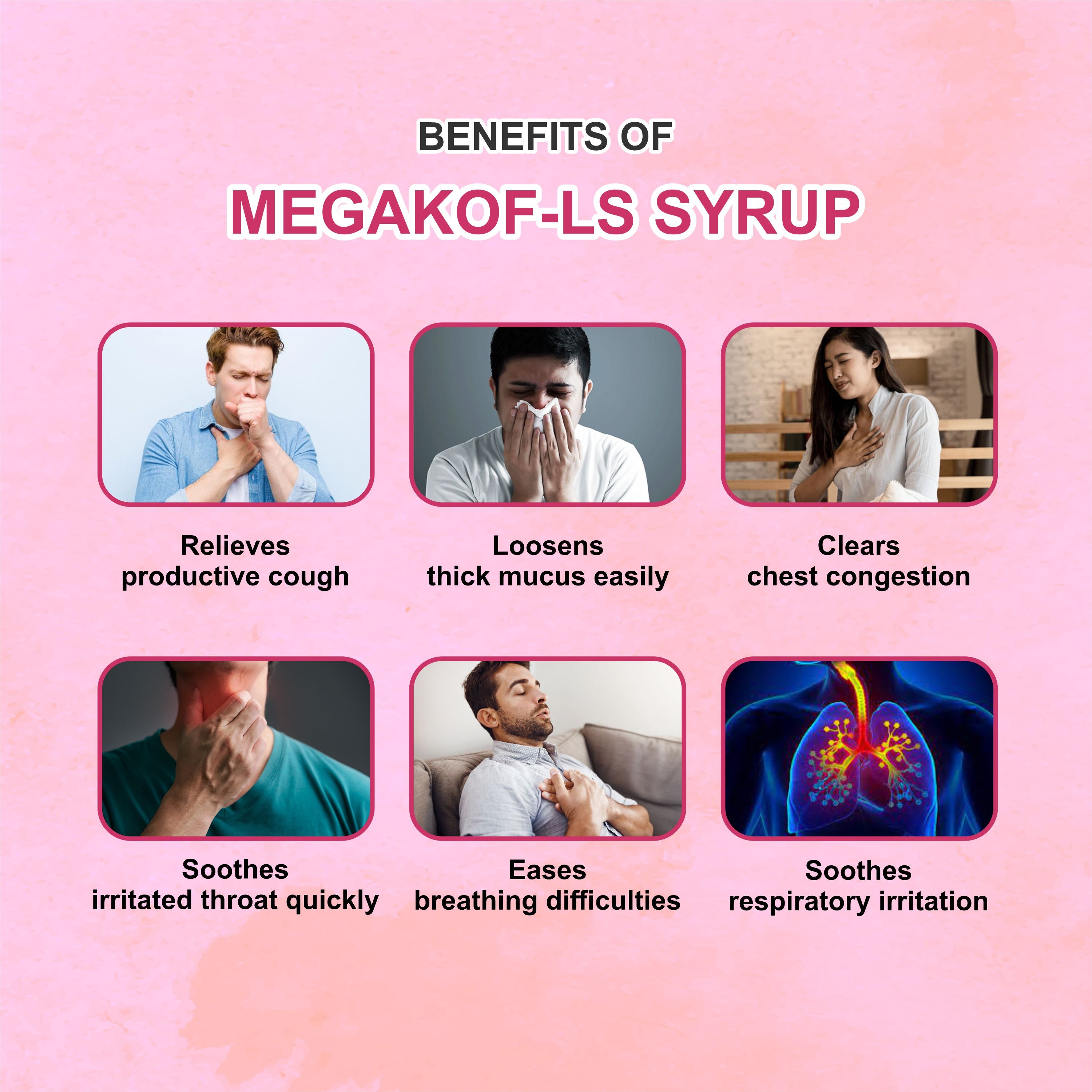 Megakof-LS Cough with Mucus Relief Syrup 100ml – Chest Congestion & Respiratory Support