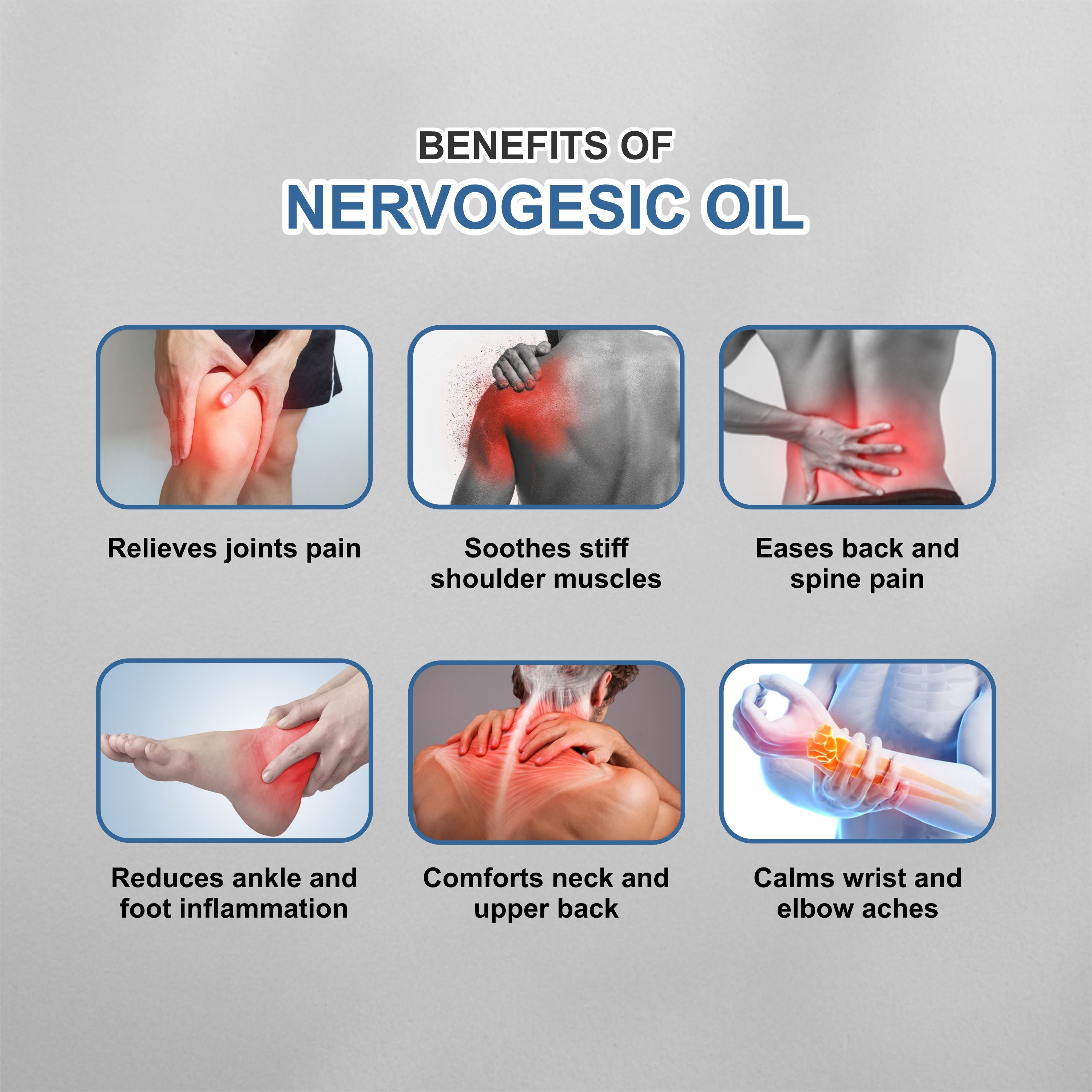 Marc Nervogesic Oil 50ml Pack of 5 – Ayurvedic Pain Relief Oil for Joint Pain, Backache & Muscle Stiffness