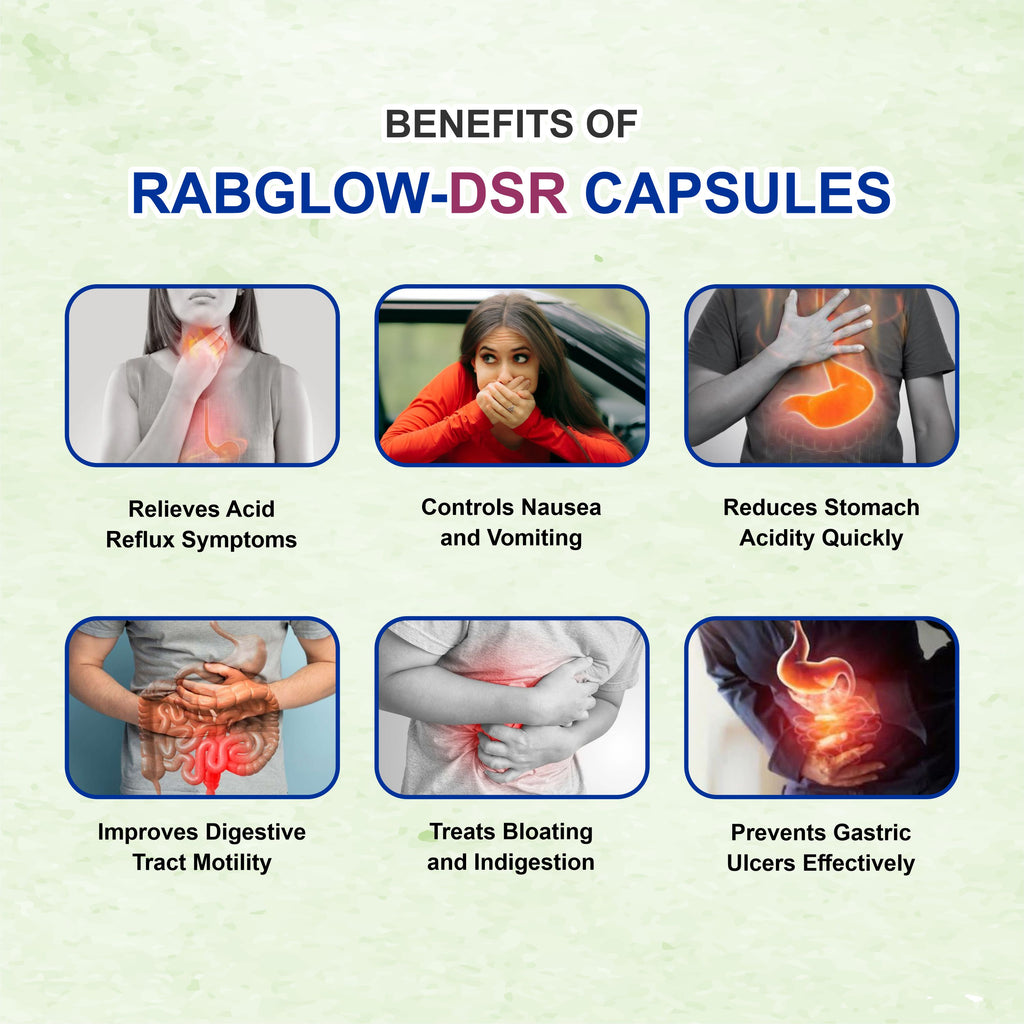 Marc Rabglow DSR Capsules – Fast & Long-Lasting Relief from Acidity, Gas & Gastric Discomfort