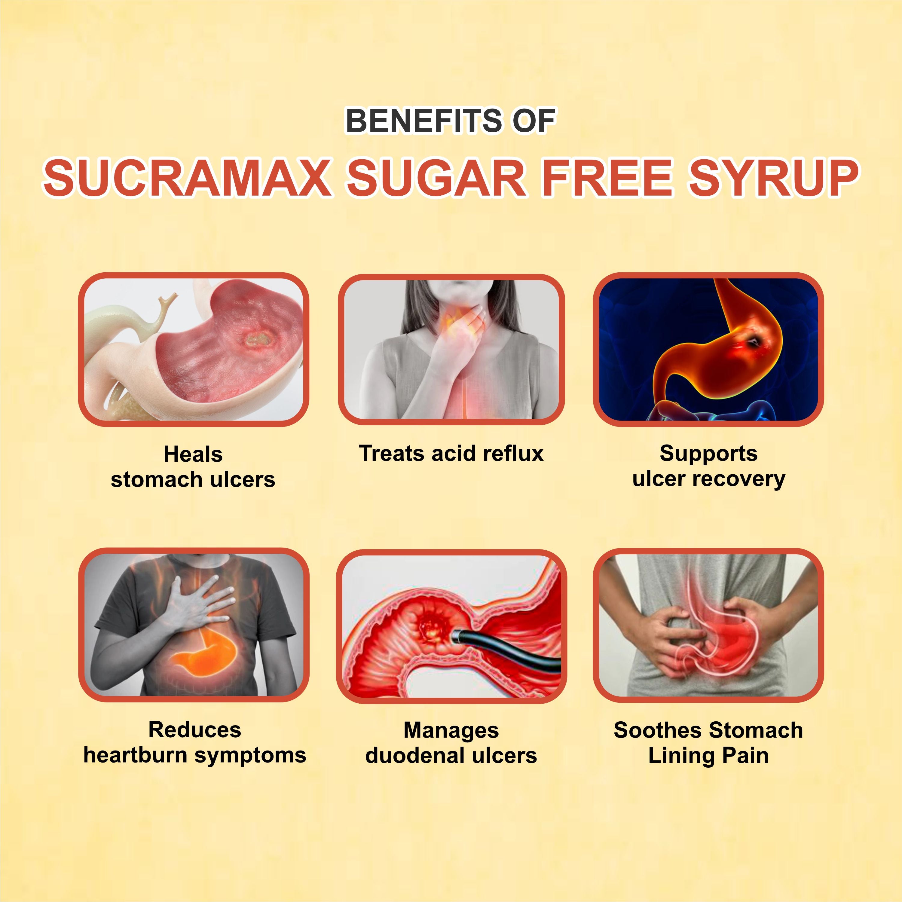 Sucramax Sugar-Free Sucralfate Syrup – Stomach Ulcer & Acid Reflux Relief