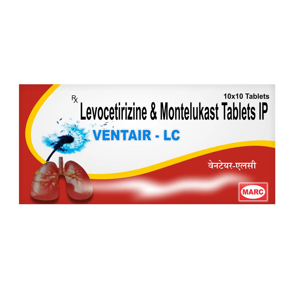 Ventair LC Levocetirizine & Montelukast Tablet – Allergy, Asthma & Allergic Rhinitis Relief