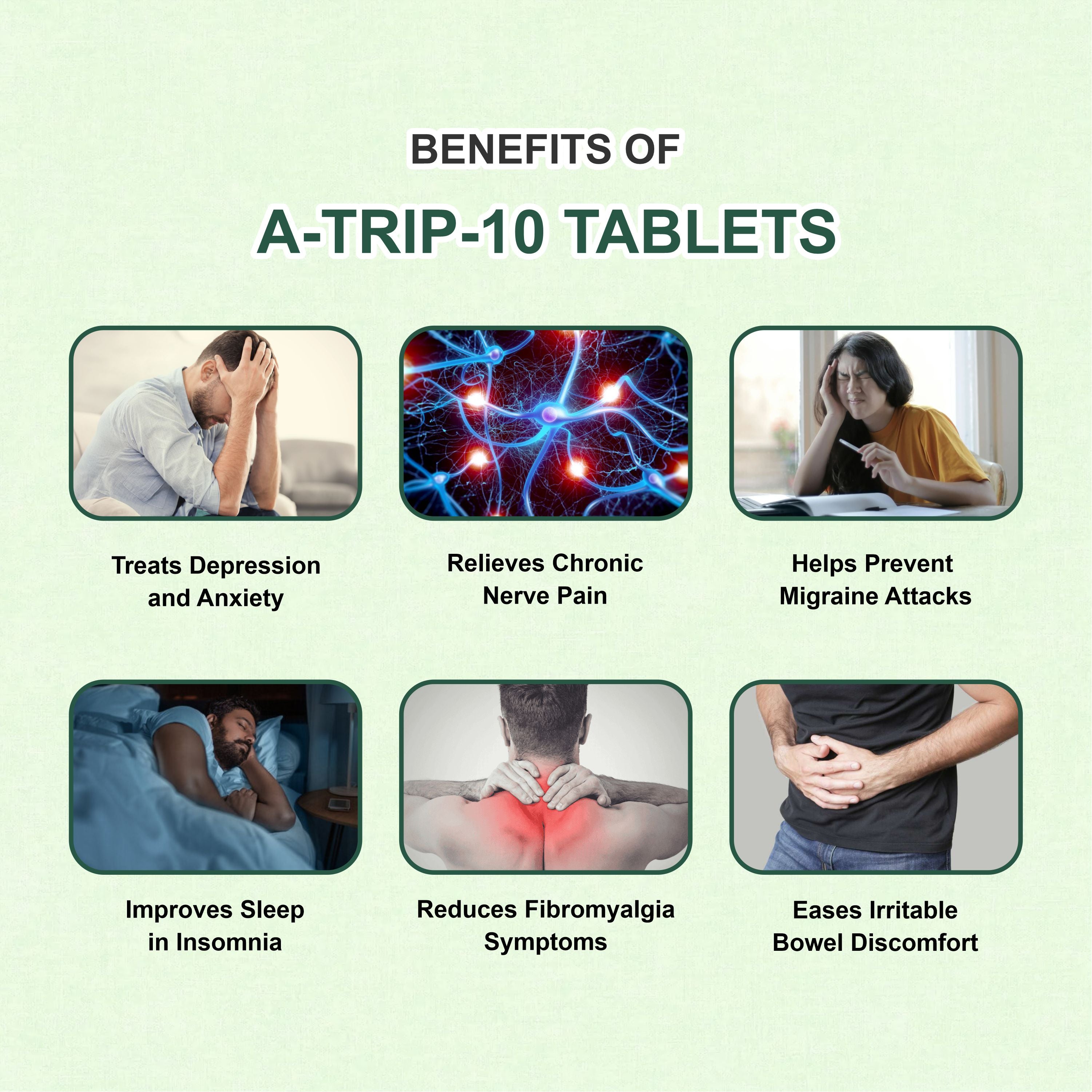 A-Trip 25 Amitriptyline 25mg Tablet – Depression, Chronic Nerve Pain & Sleep Disorder