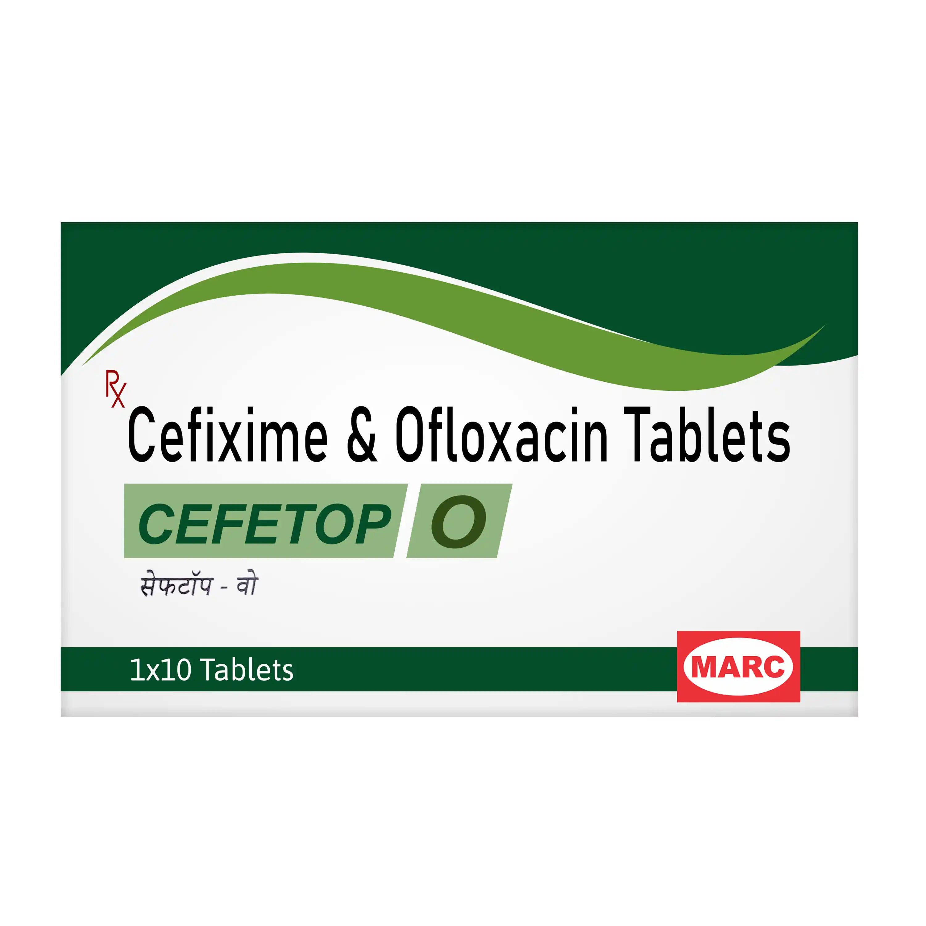 Cefetop-O  Cefixime & Ofloxacin Tablet – Dual Antibiotic for UTI, Throat & Respiratory Infections