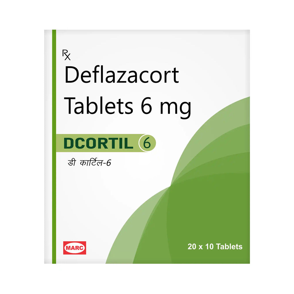 Dcortil-6 Deflazacort 6mg Tablet – Inflammation, Allergy & Autoimmune Condition Management