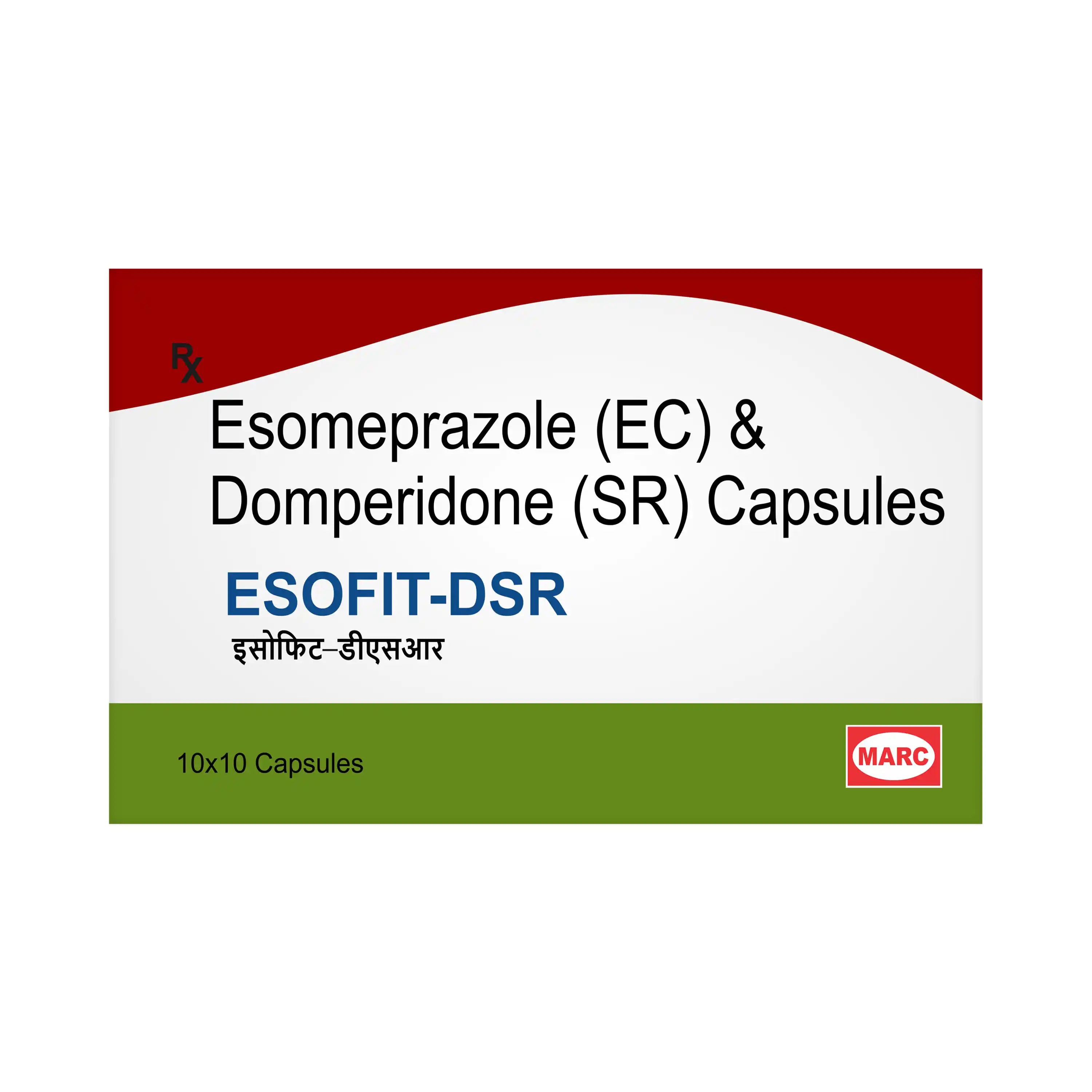 Esofit DSR Esomeprazole & Domperidone Capsule – Acidity, Nausea & Functional Dyspepsia Relief