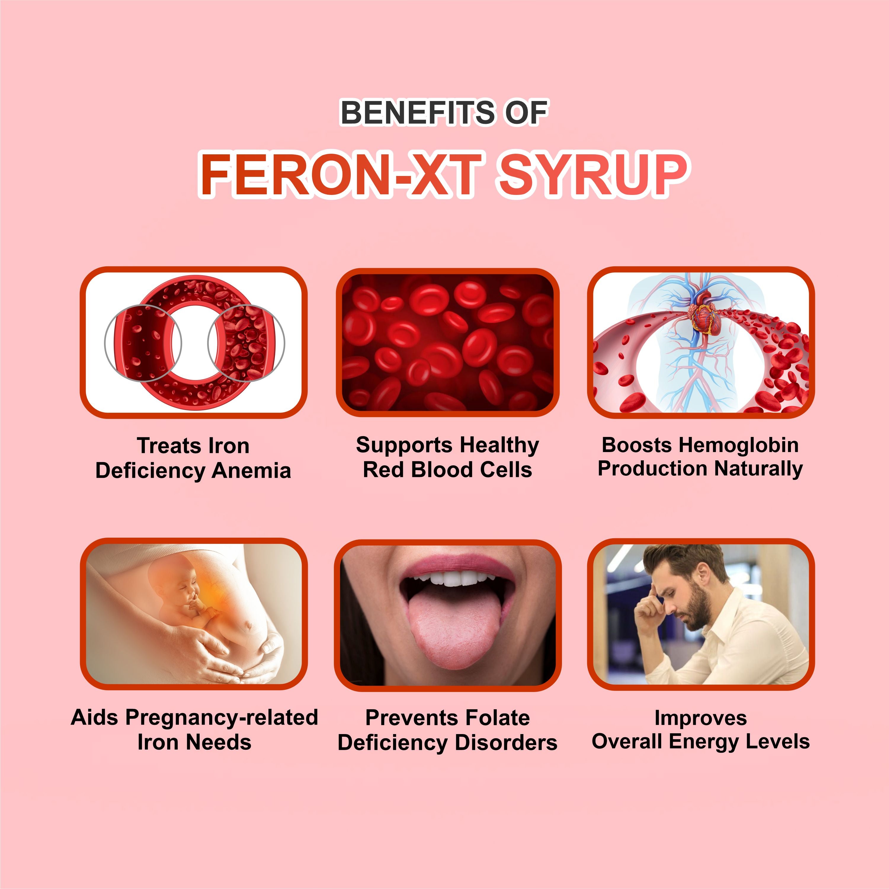 Feron-XT Iron & Folic Acid Syrup 200ml – Anaemia, Weakness & Haemoglobin Support