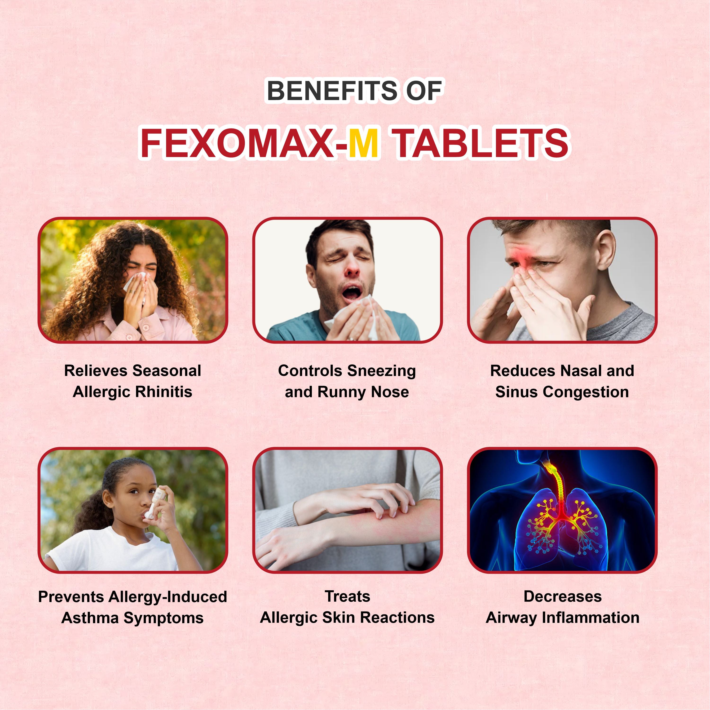 Marc Fexomax M Tablet – Effective Relief from Allergies & Asthma Symptoms