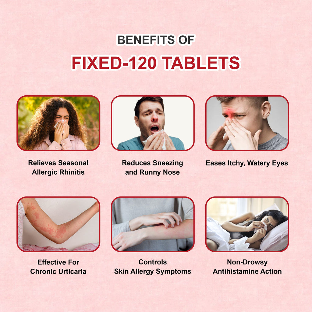 Fixd 120 Tablets – Daily Non-Drowsy Allergy Relief