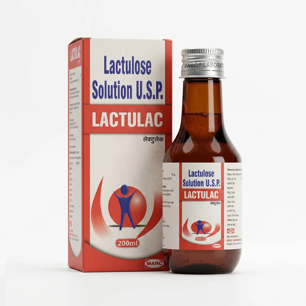 Lactulac Syrup – A Lactulose Syrup formulation designed to support gentle relief from constipation, promote regular bowel movements, improve stool consistency, support digestive health, and maintain overall gastrointestinal wellness.
