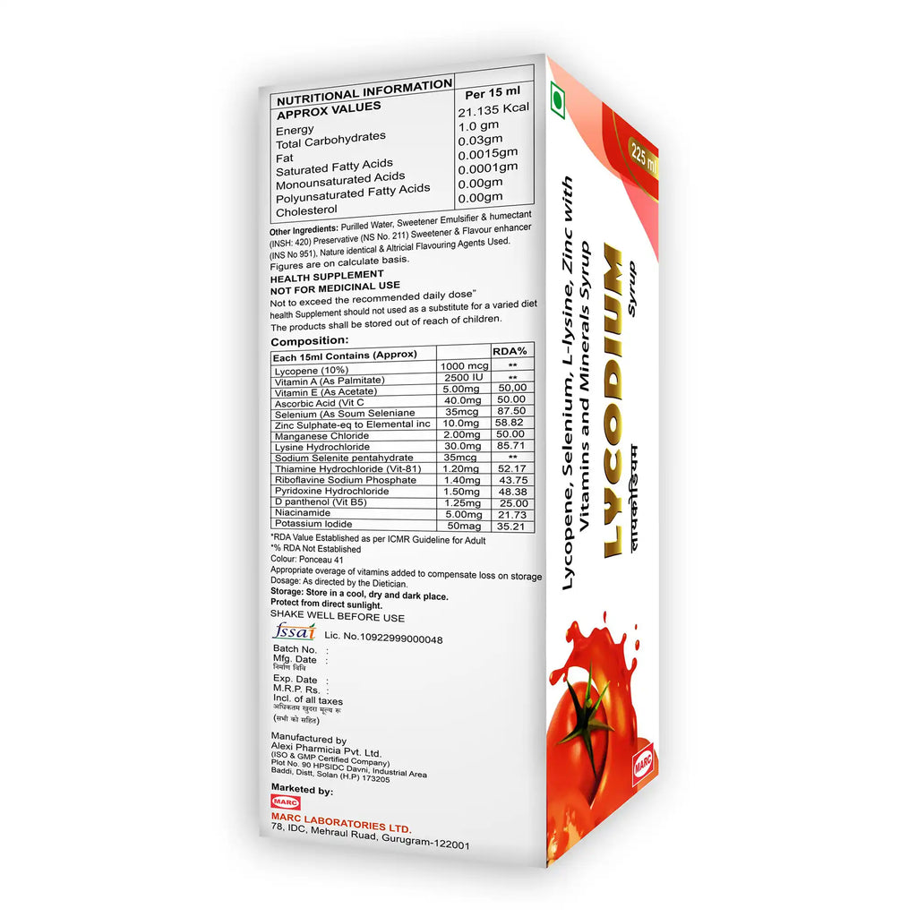 Lycodium Lycopene & Multivitamin Syrup – Antioxidant, Immunity & Skin Health Support