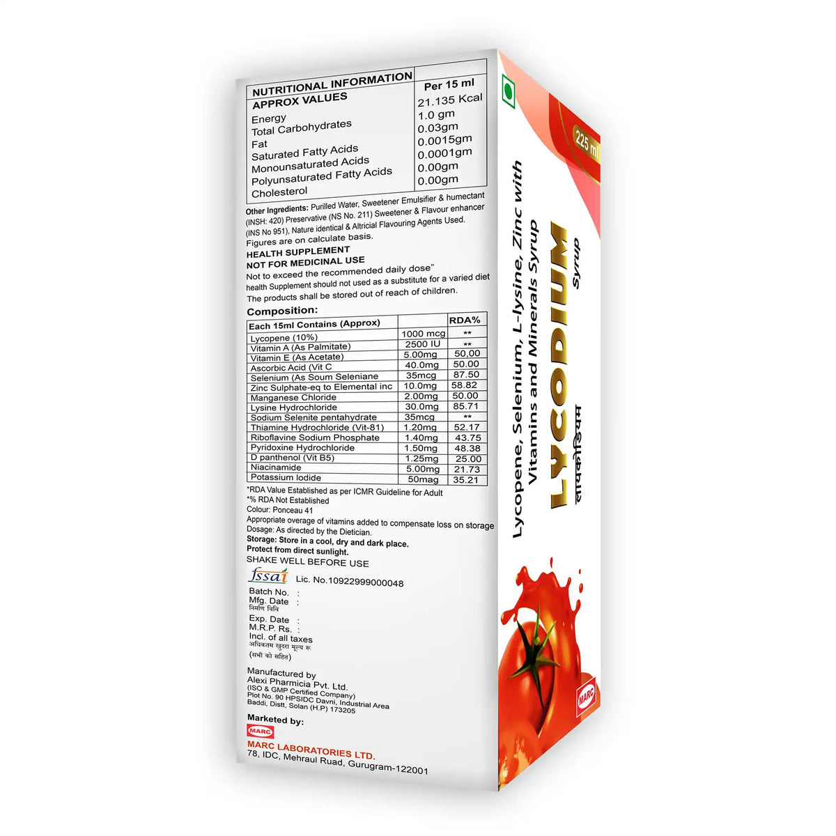 Lycodium Lycopene & Multivitamin Syrup – Antioxidant, Immunity & Skin Health Support