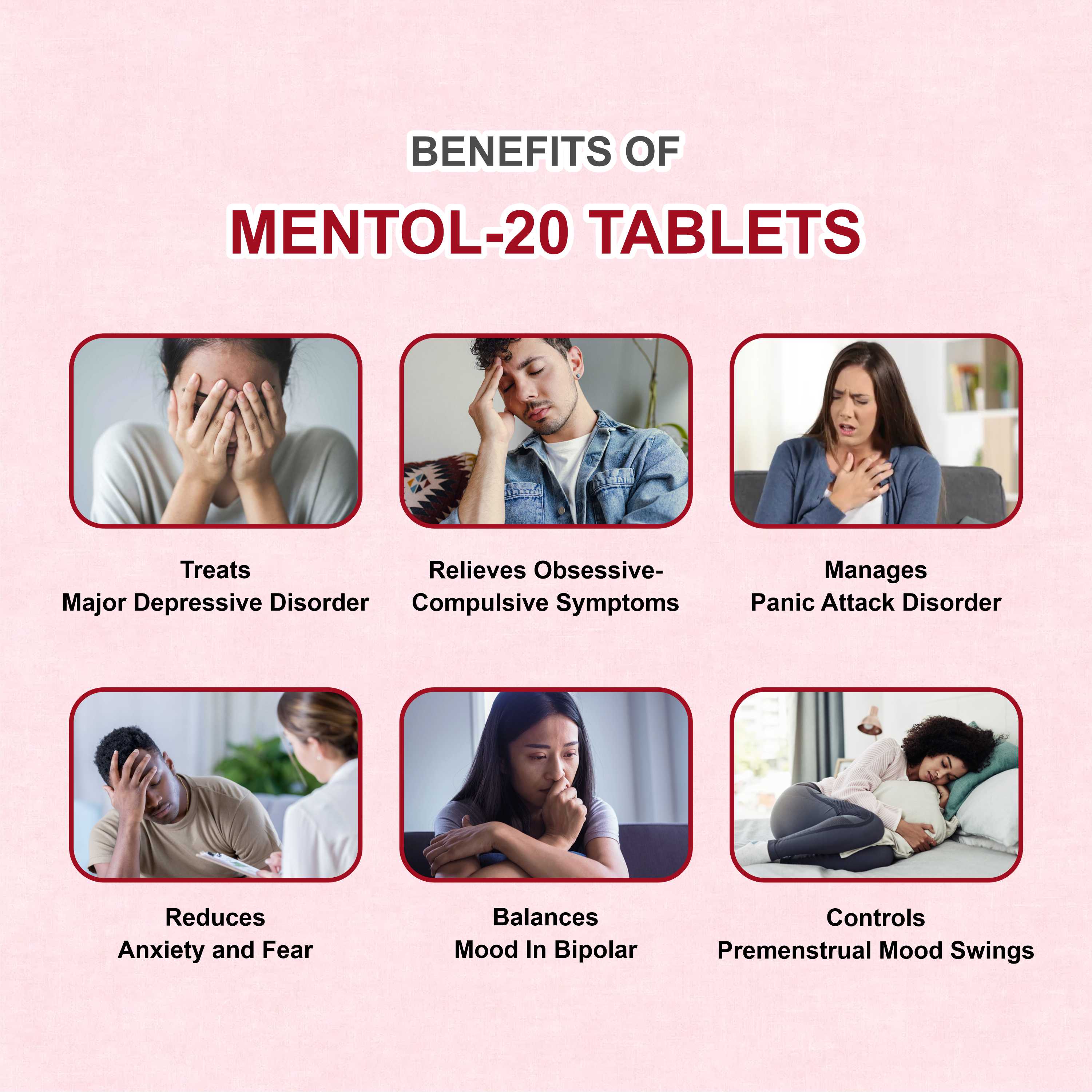 Mentol 20 Tablet – Fluoxetine 20mg for Depression, Anxiety & OCD