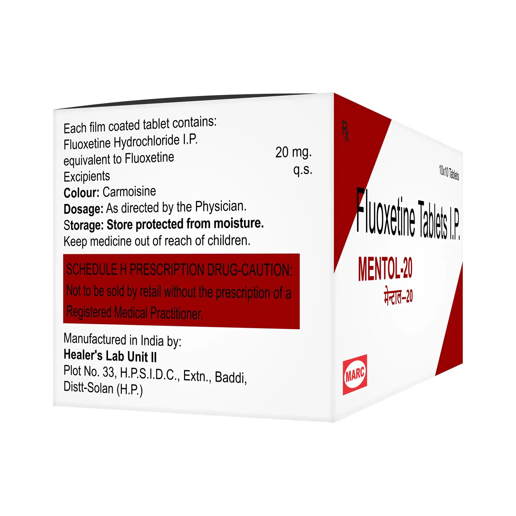 Mentol-20 Escitalopram 20mg Tablet – Depression, Anxiety & OCD Treatment